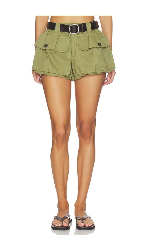 sea andrea workwear bubble shorts in army.