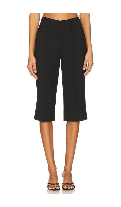 sea elisa tropical wool capri pant in black.