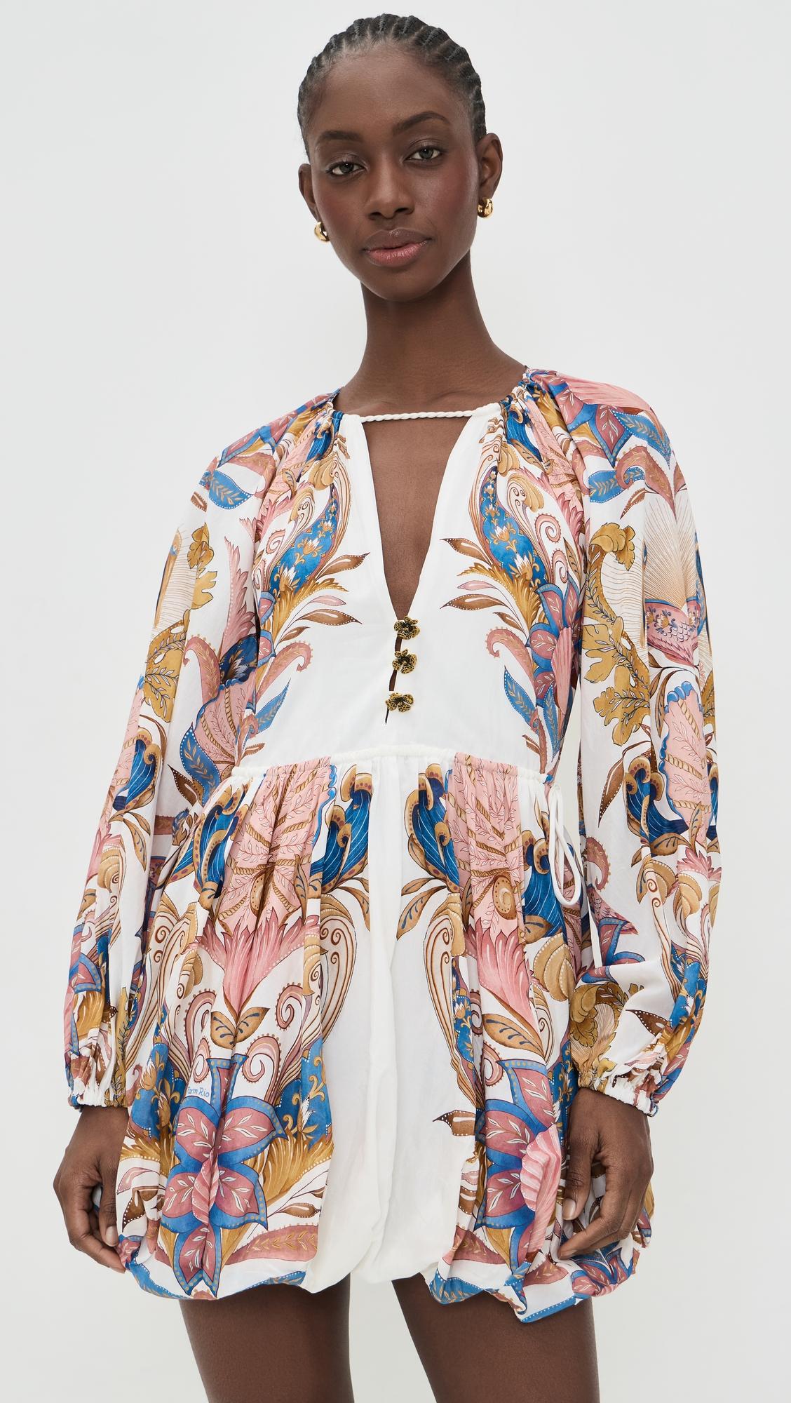 sea garden off-white mini dress