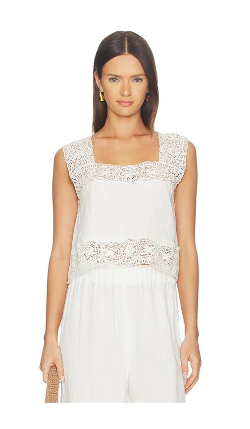 sea gardener tank in cream.