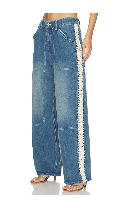 sea stasia denim jeans in blue.