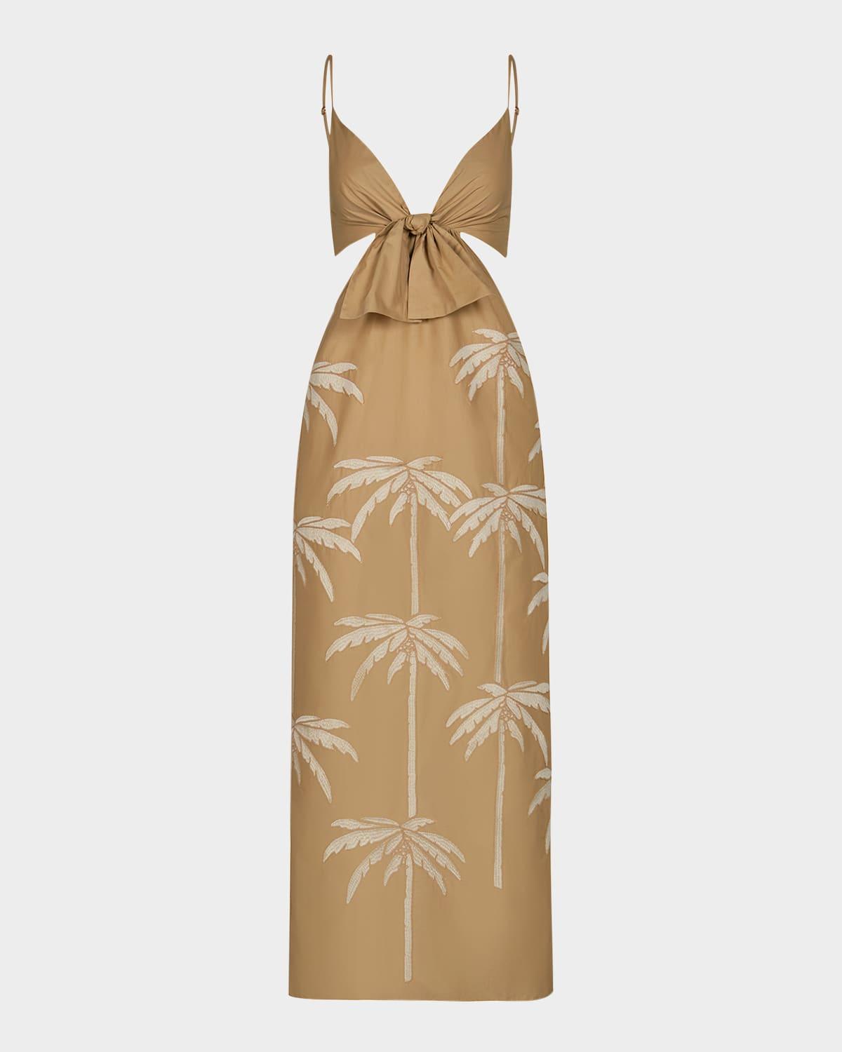 sea swirl ankle-length dress