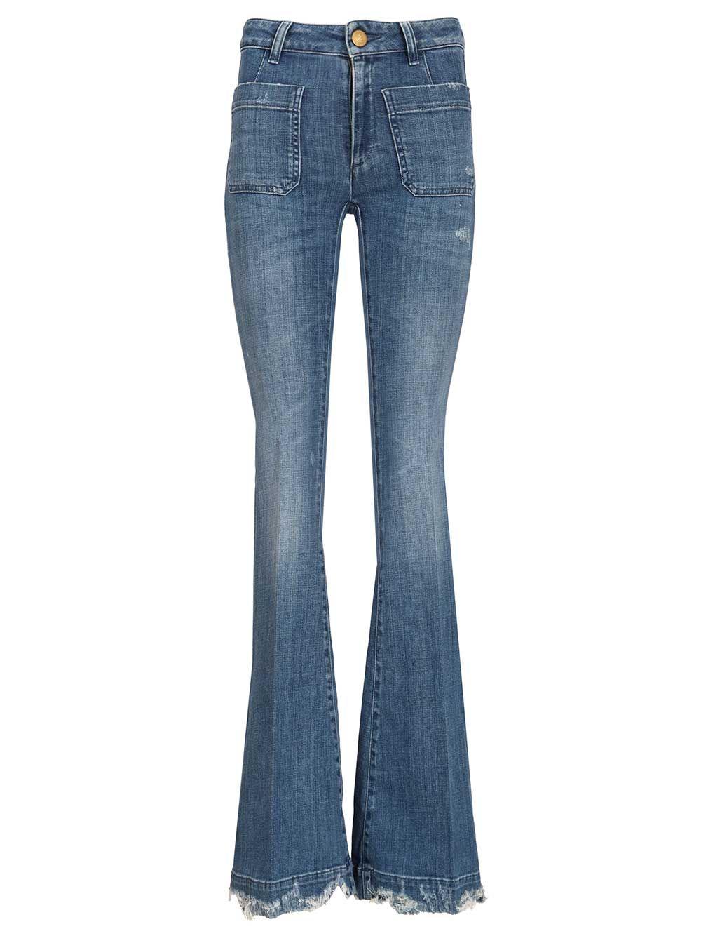 seafarer delphine trousers blue co ea jean - women