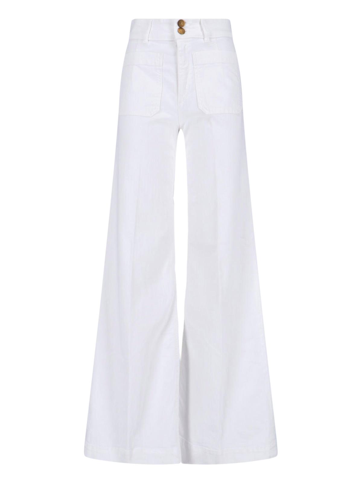 seafarer jeans white cotton - women