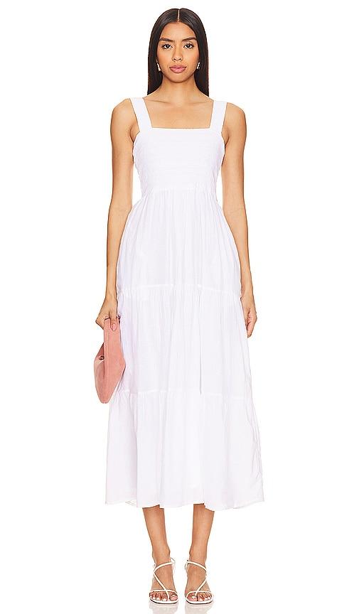 seafolly faithful midi dress in white.