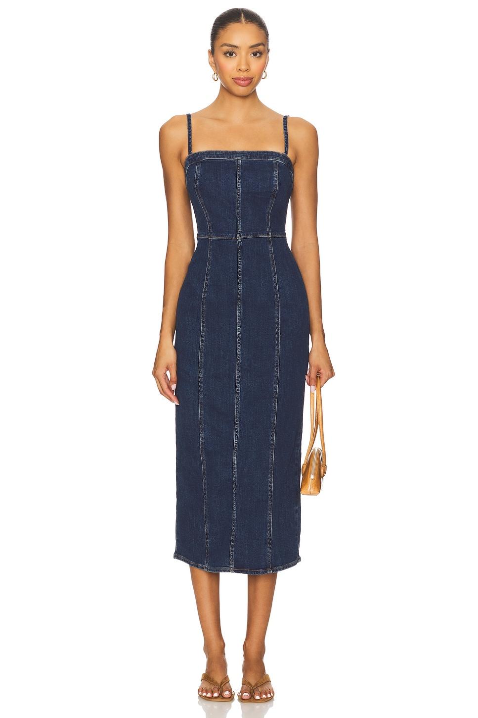 seamed bustier dress