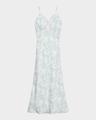 seamed floral slip dress