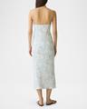 seamed floral slip dress
