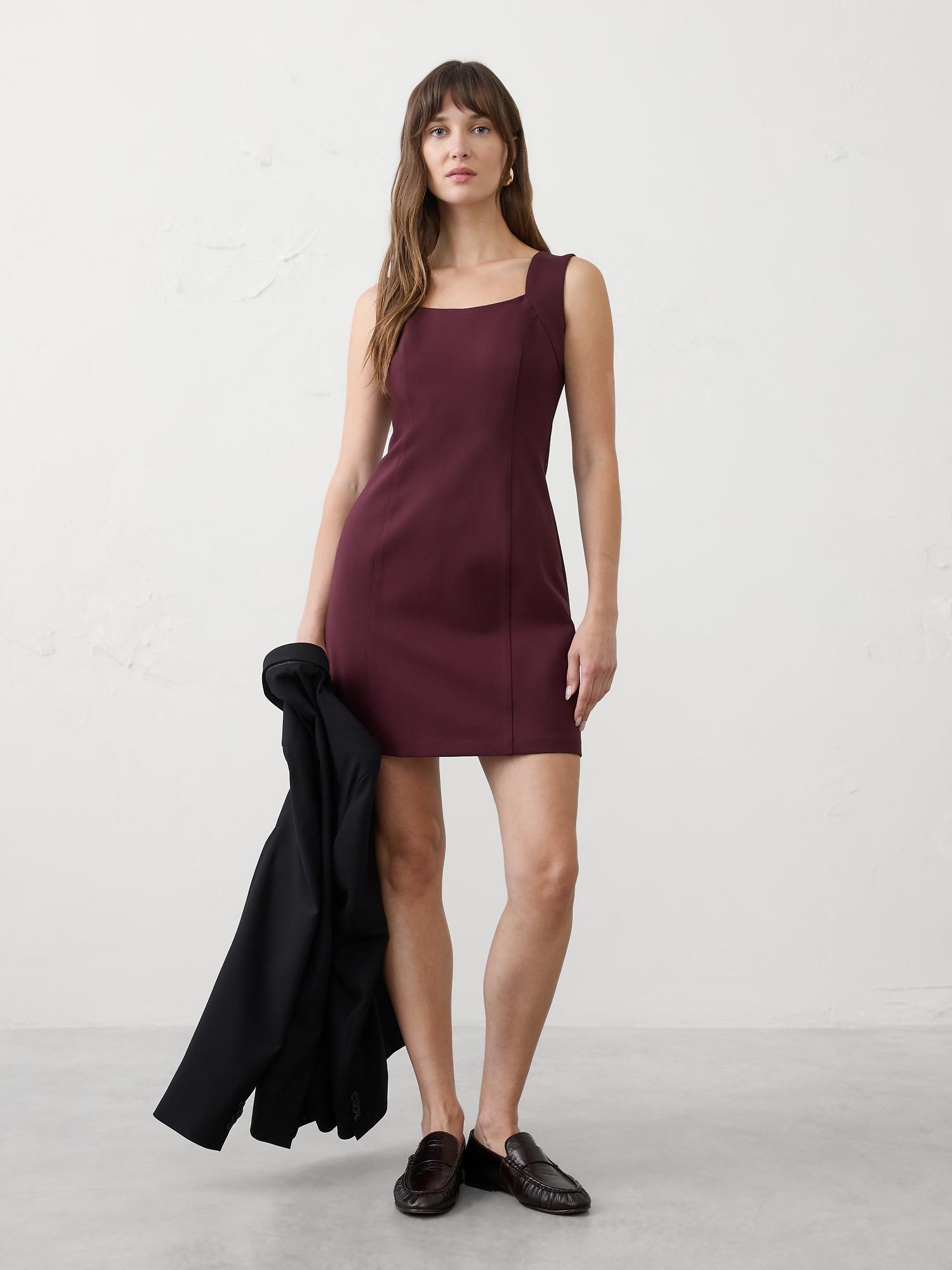 seamed mini dress