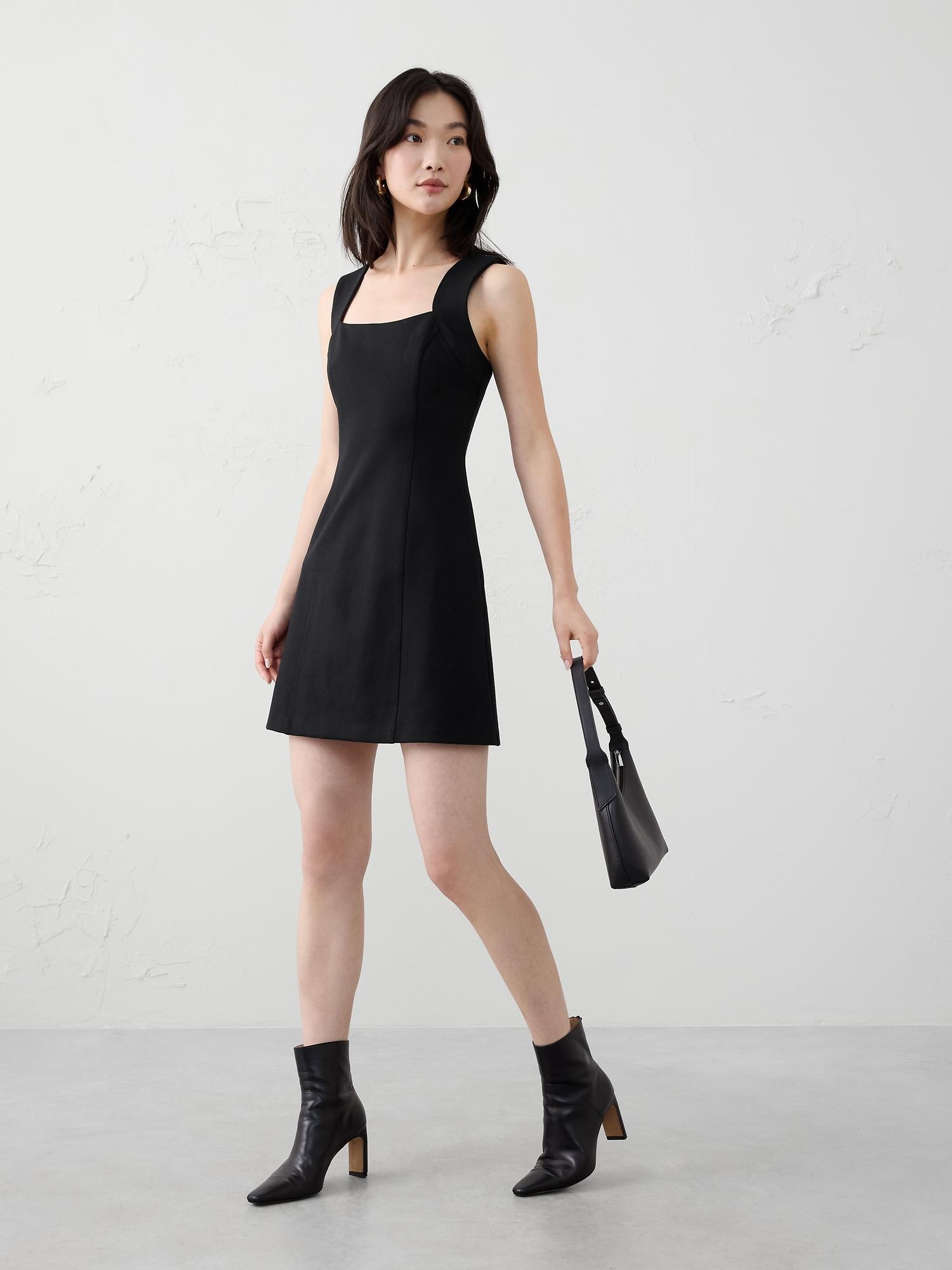 seamed mini dress