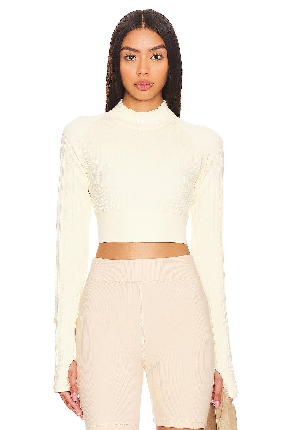 seamless cable knit top