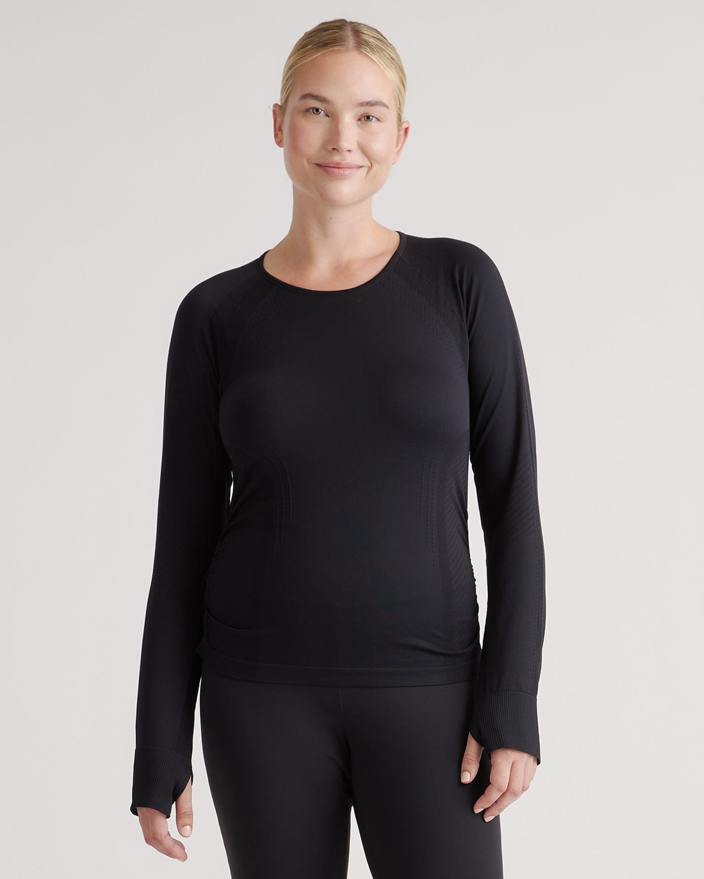 seamless ruched long sleeve top