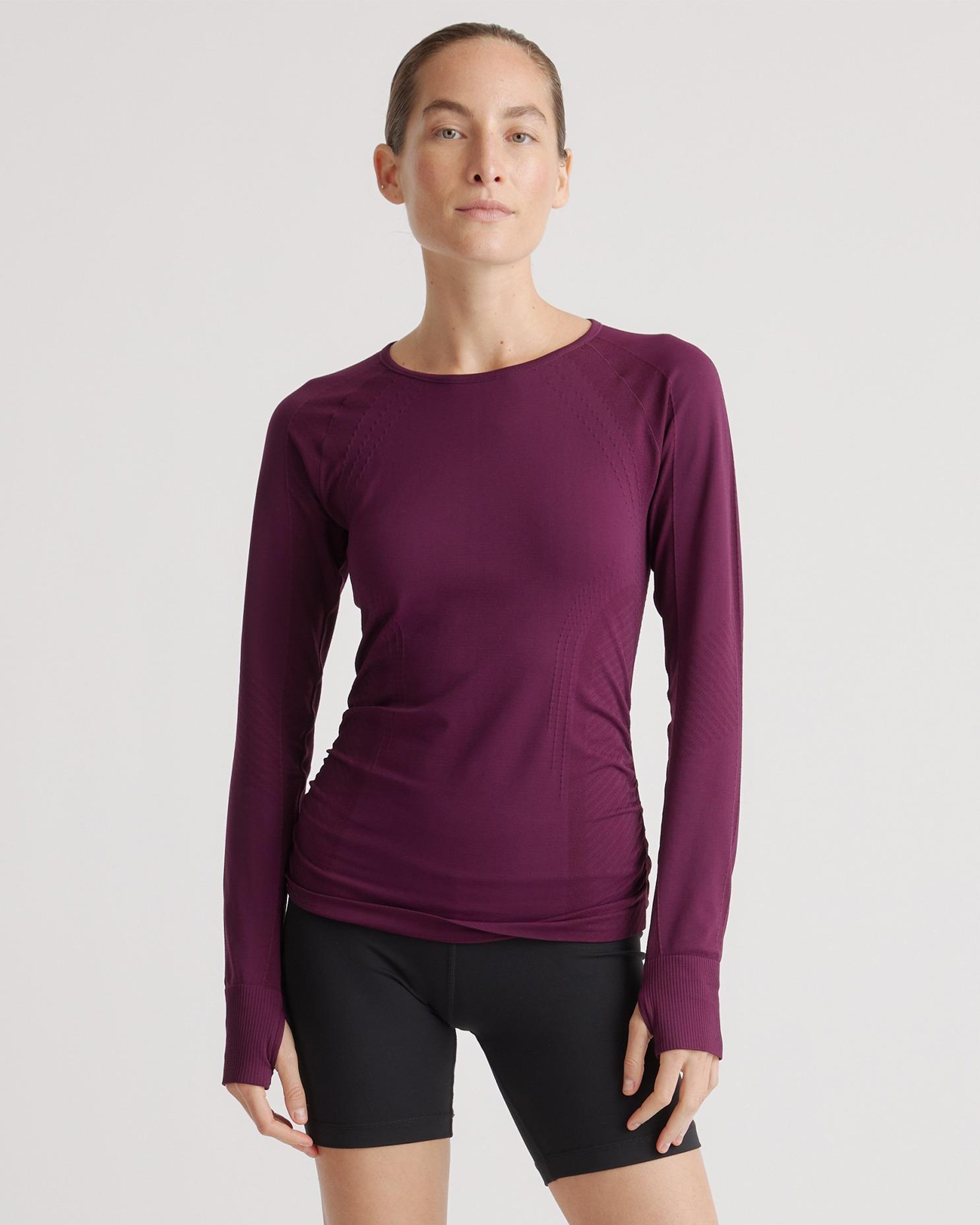 seamless ruched long sleeve top
