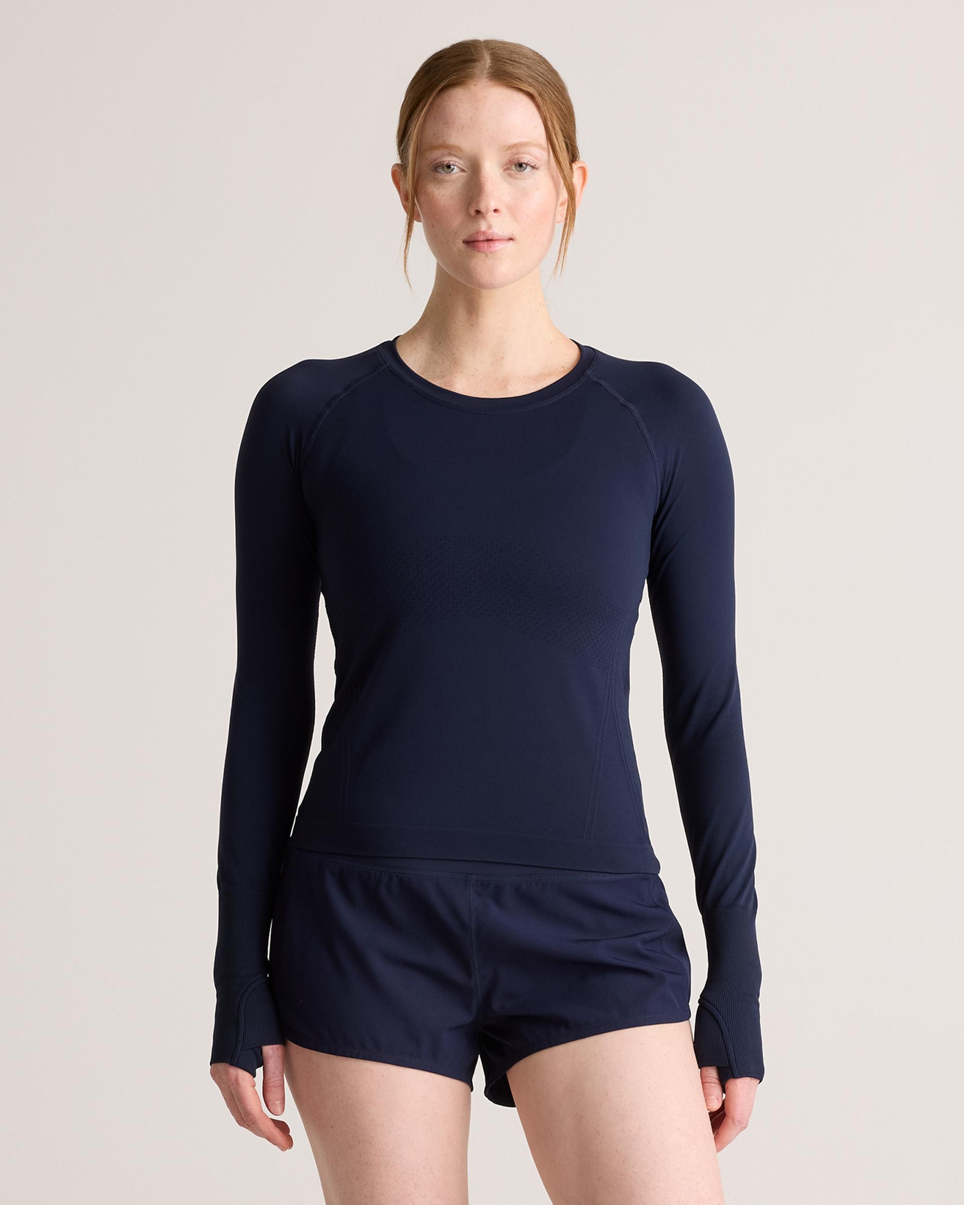 seamless waist-length long sleeve top