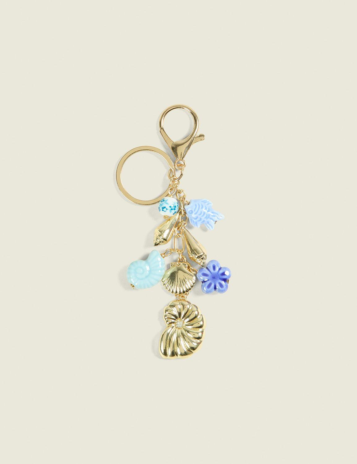 seashell bag charm