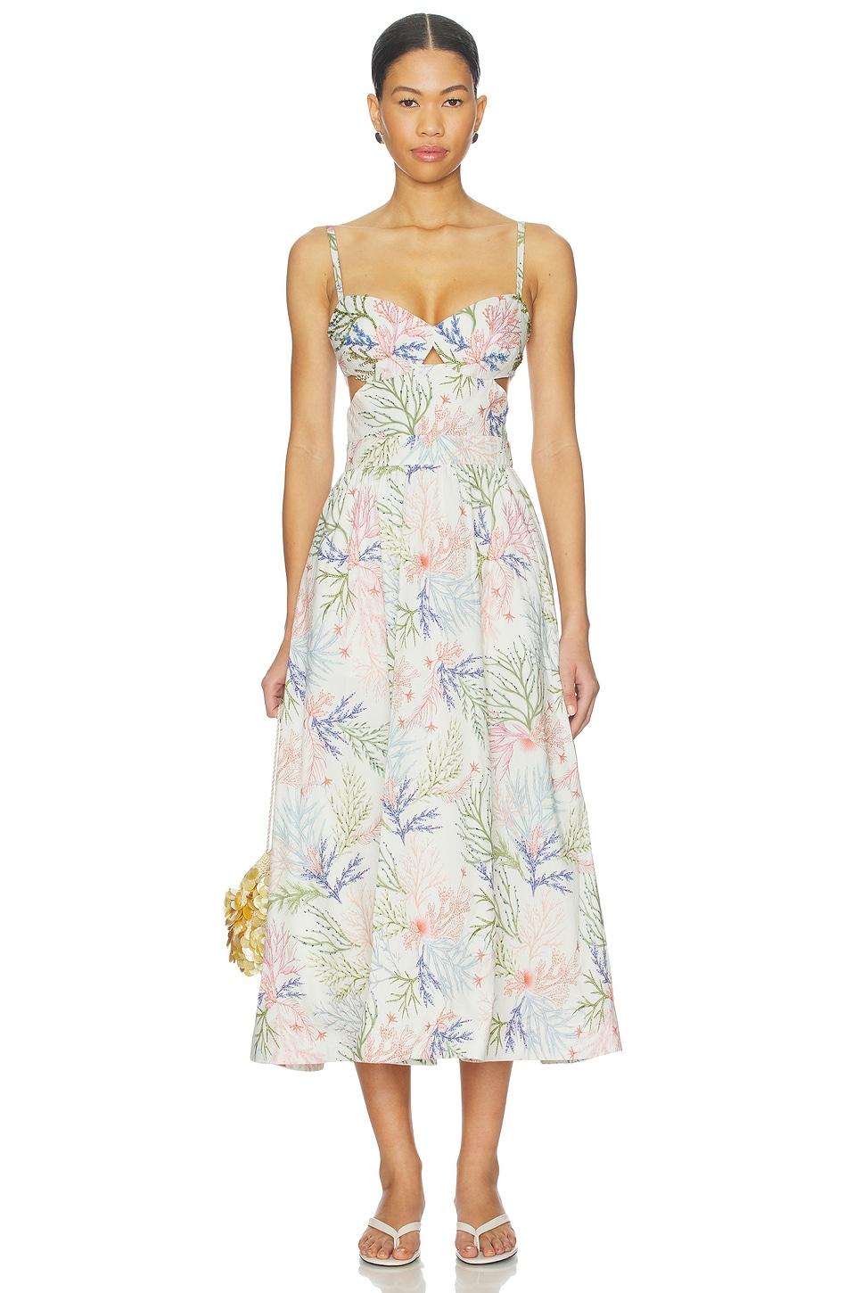 seaweed flutter midi dress