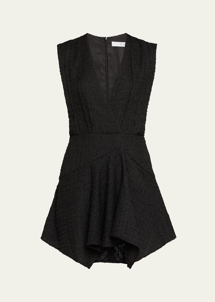 sebastia sleeveless bouclé mini dress