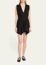 sebastia sleeveless bouclé mini dress