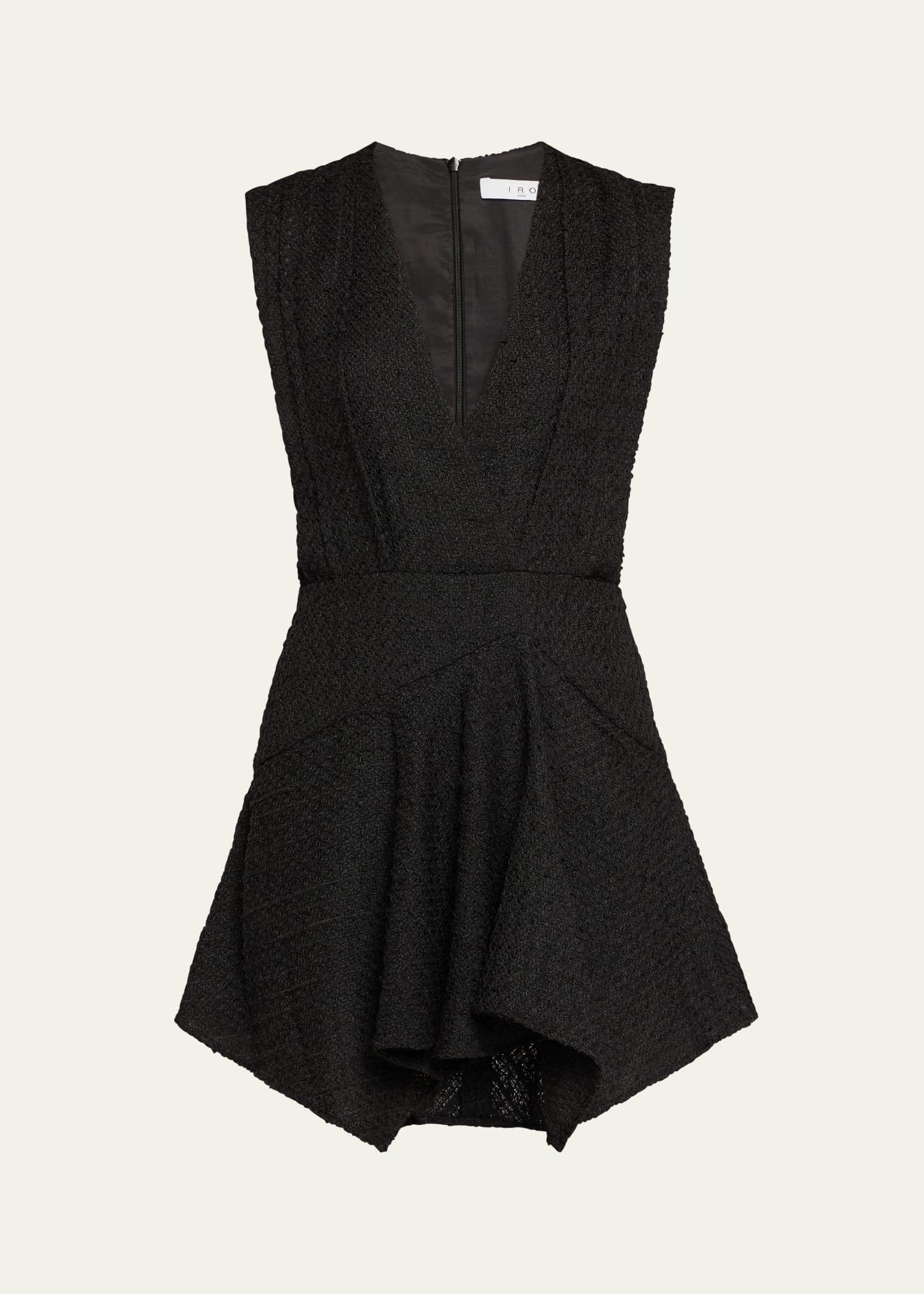 sebastia sleeveless bouclé mini dress