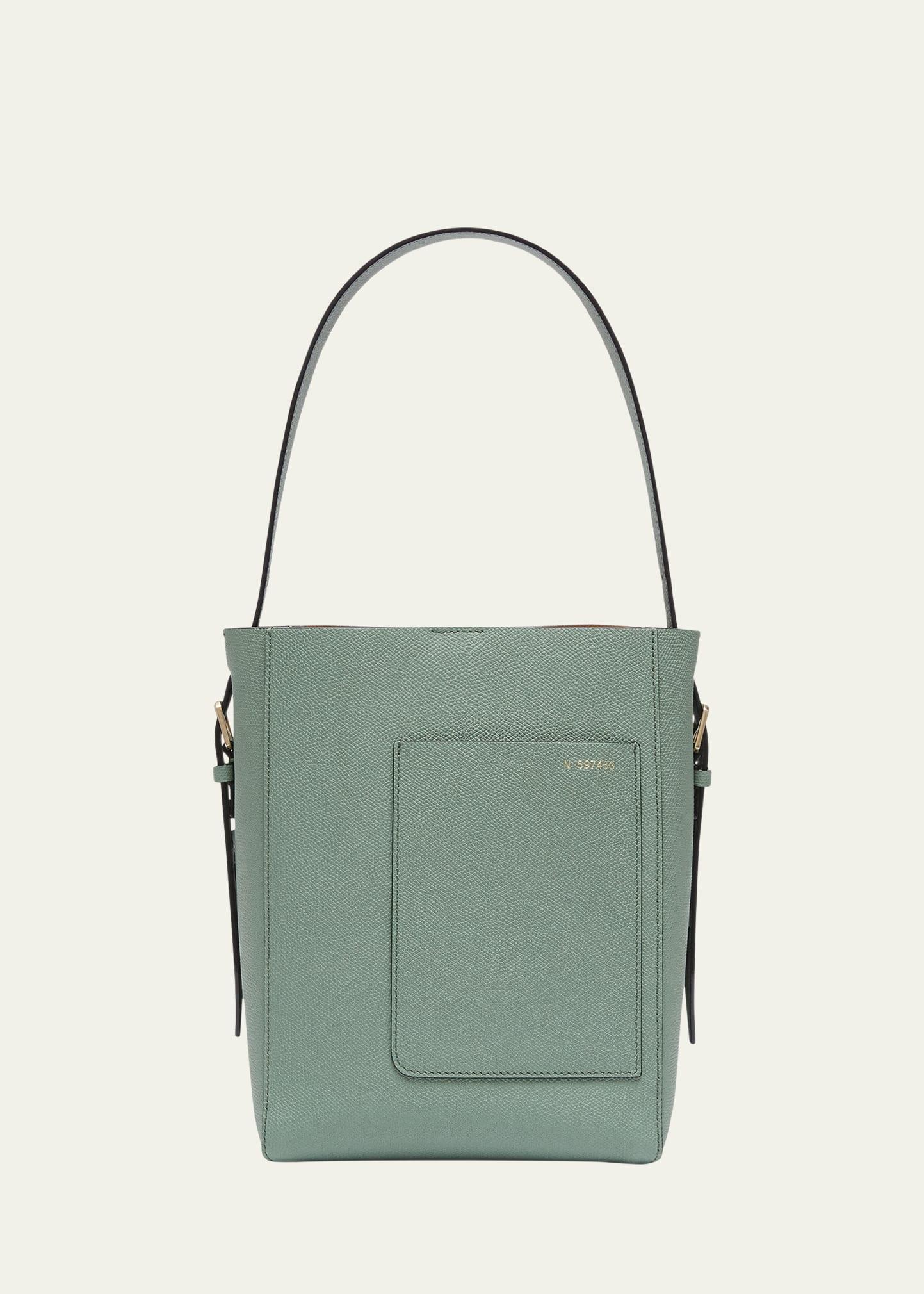 secchiello small leather bucket bag