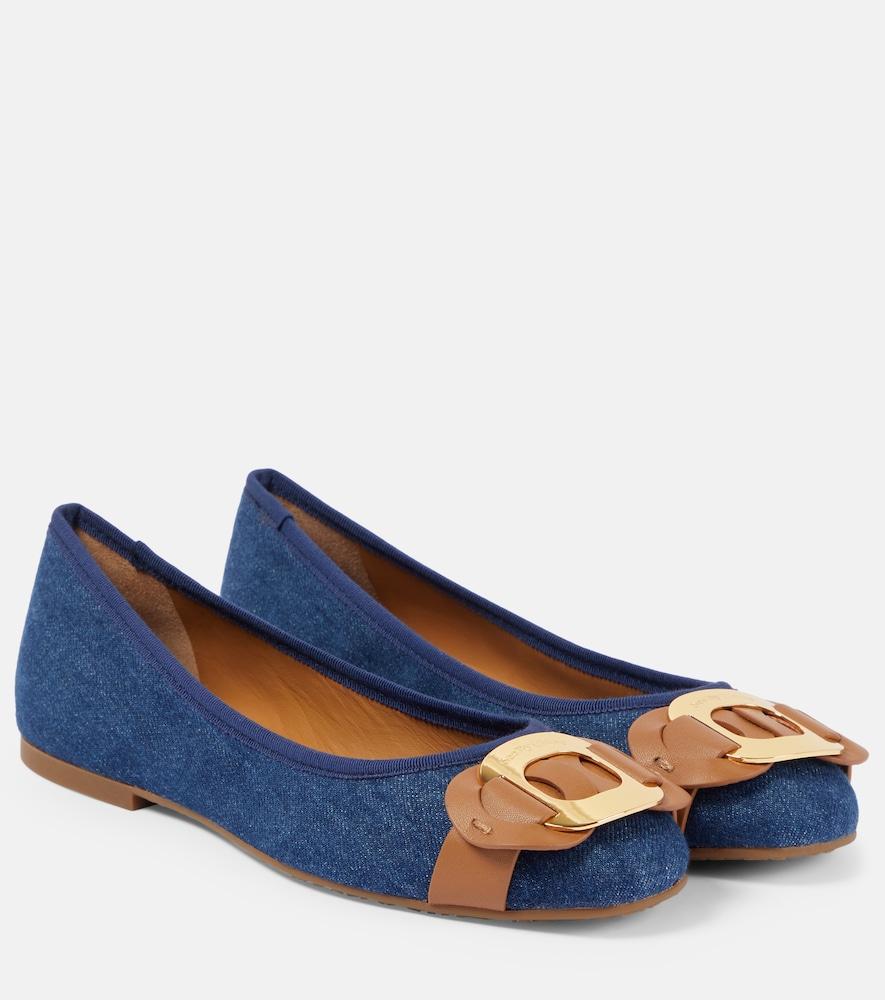 see by chloé chany denim ballet flats