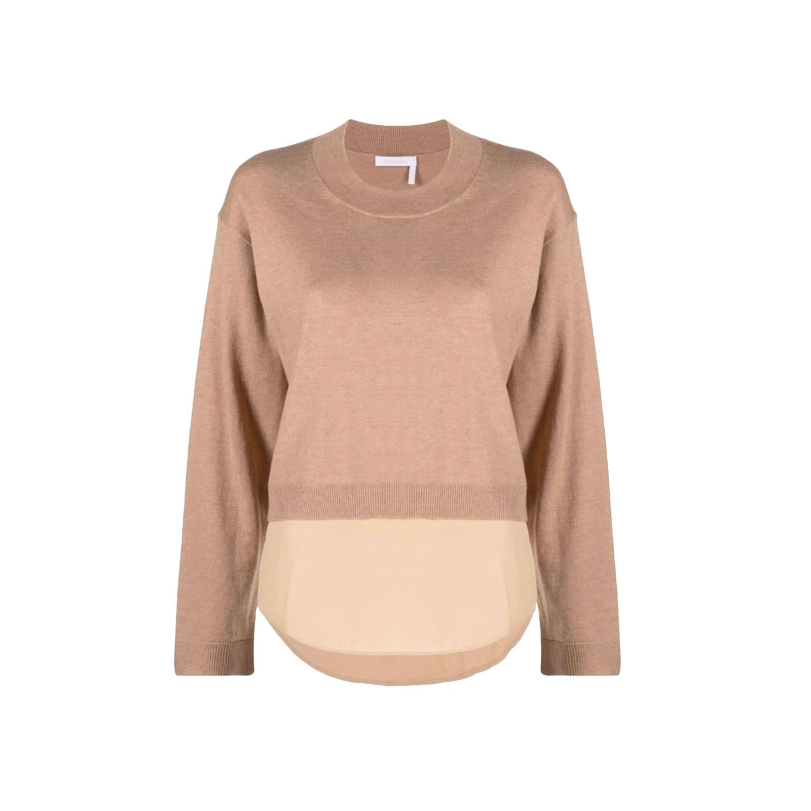 see by chloé cotton and wool sweater