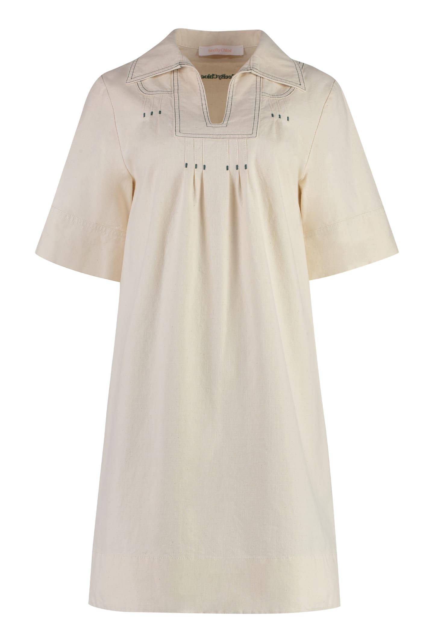 see by chloé cotton mini-dress