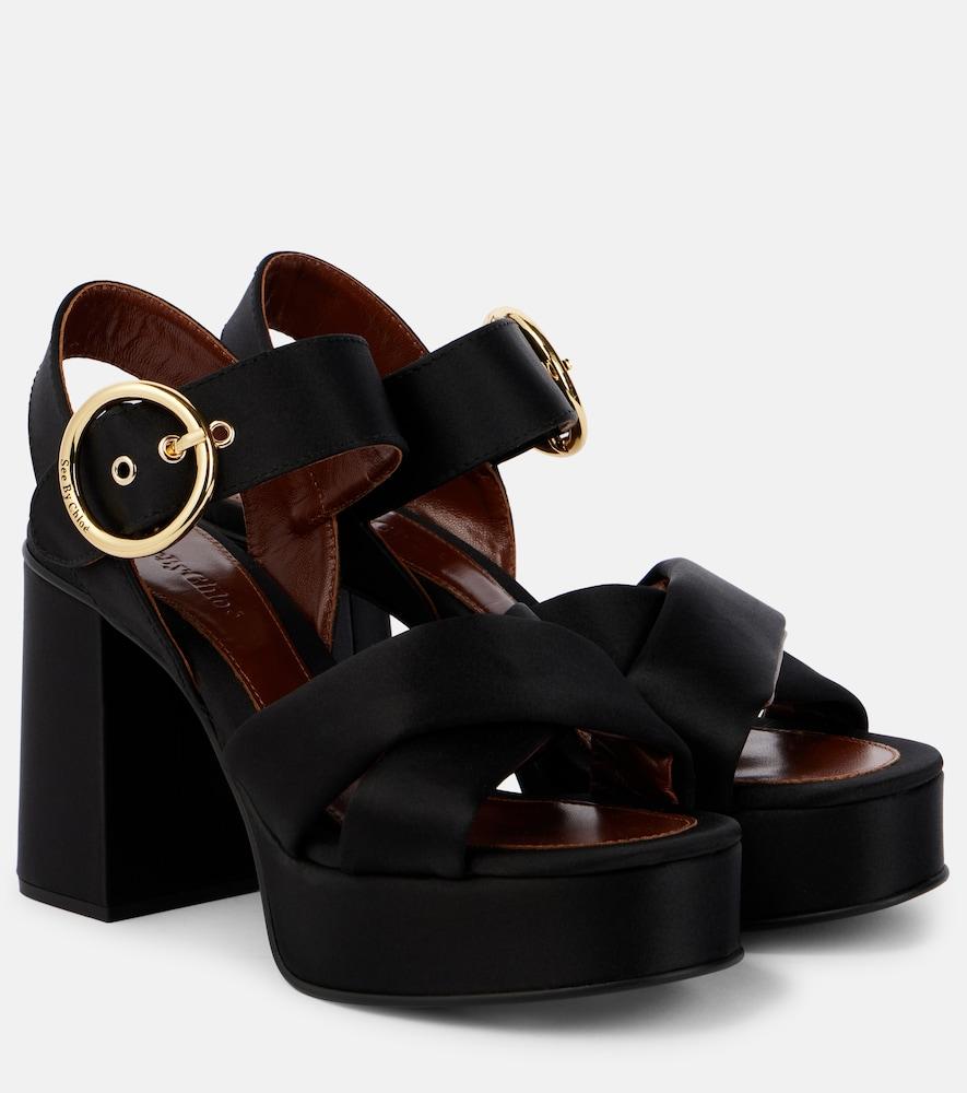 see by chloé lyna satin platform sandals