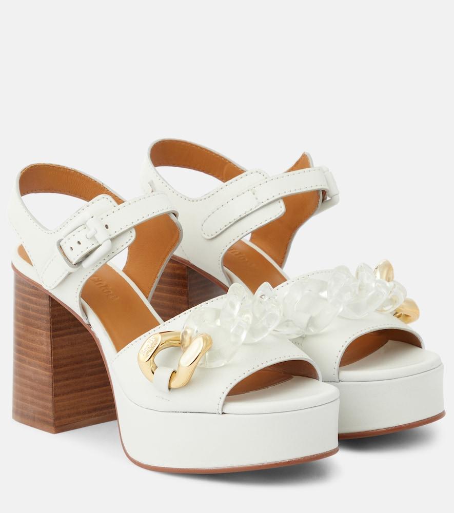 see by chloé monyca leather platform sandals