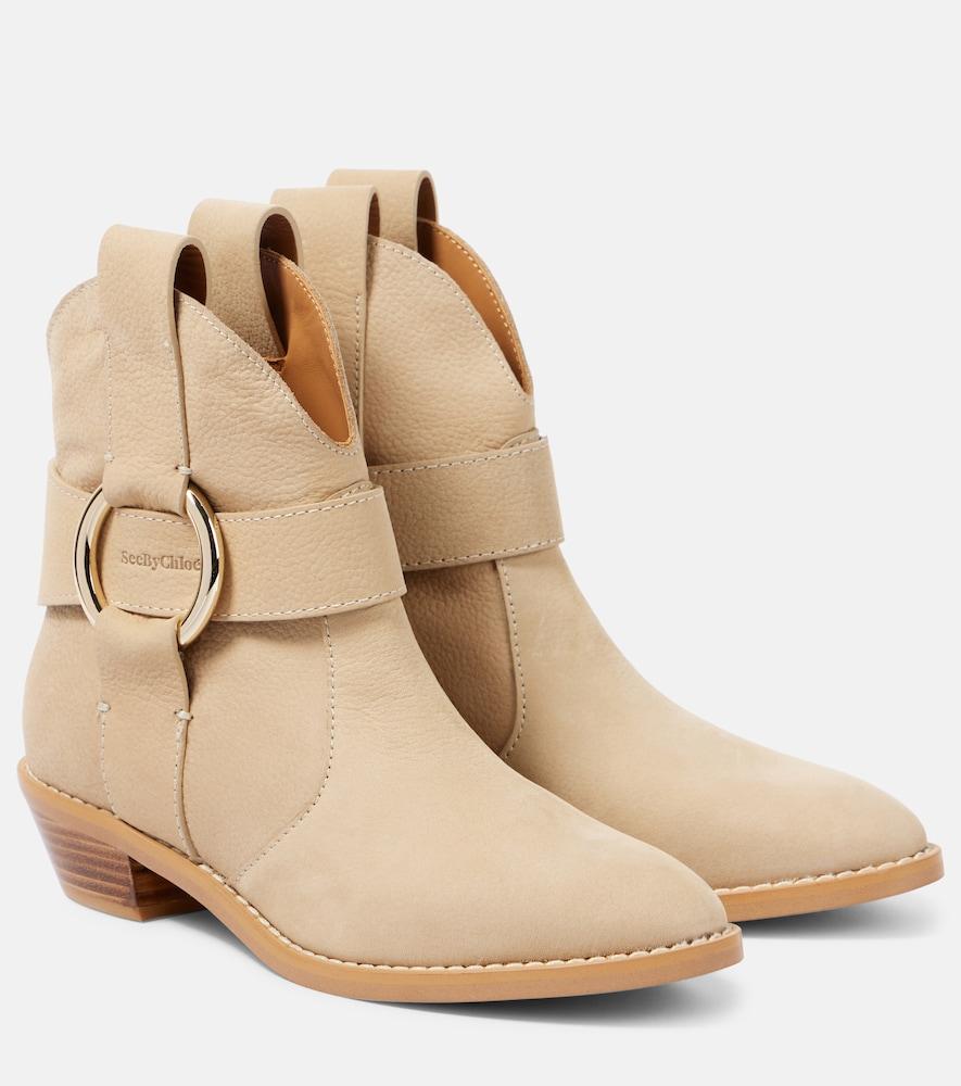 see by chloé new ring 40 leather ankle boots
