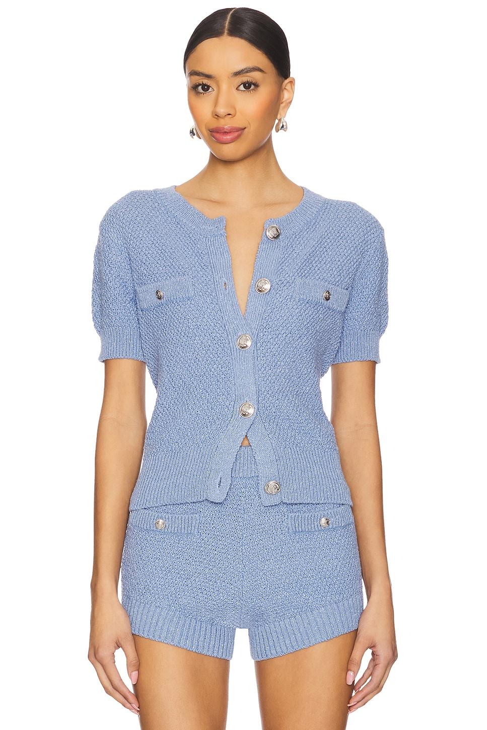 seed stitch short sleeve cardigan