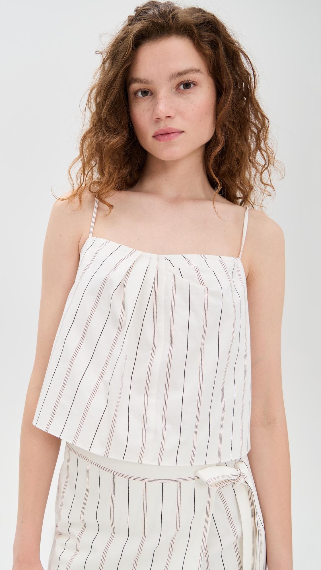 seedling stripe draped front tank