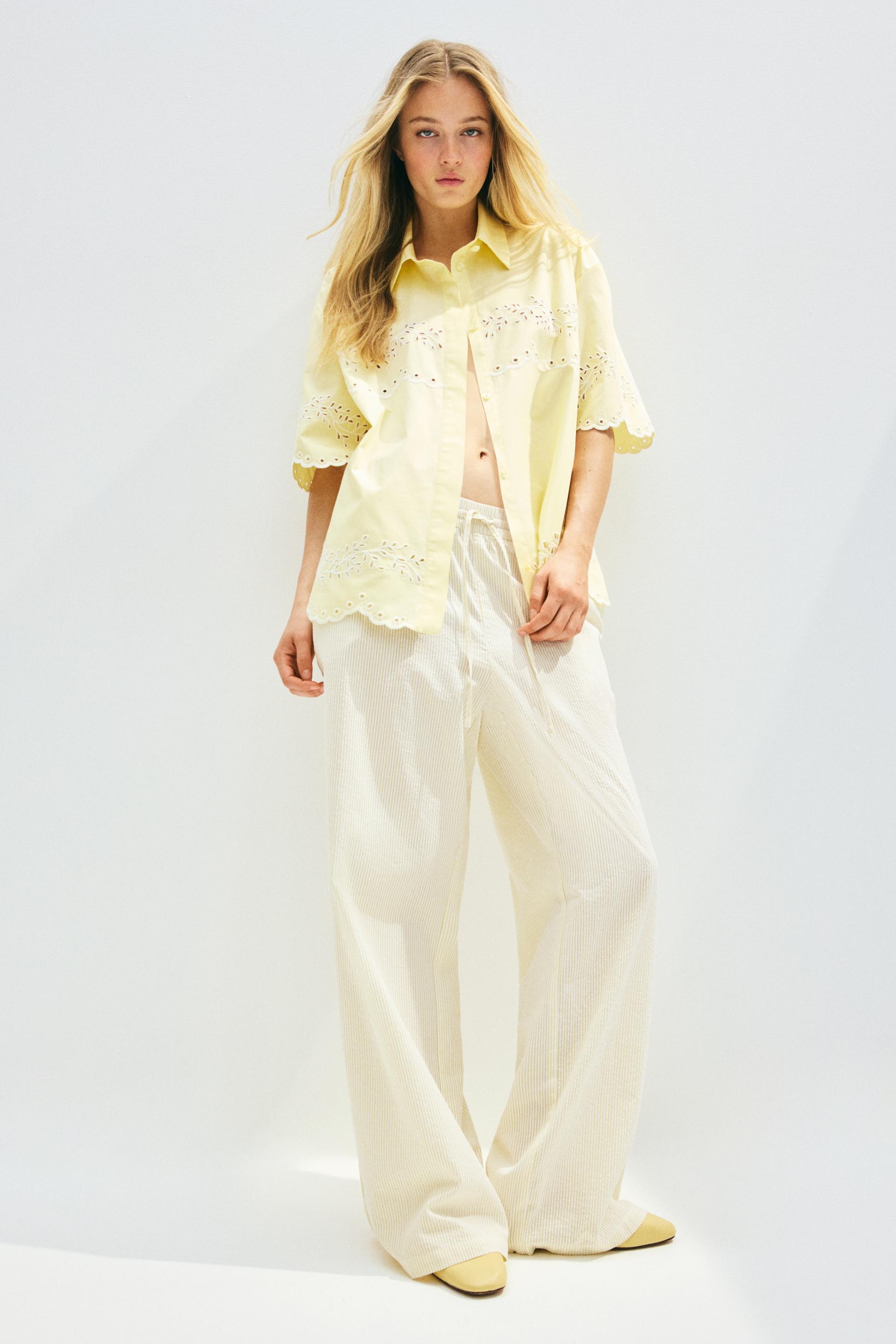 seersucker drawstring pants