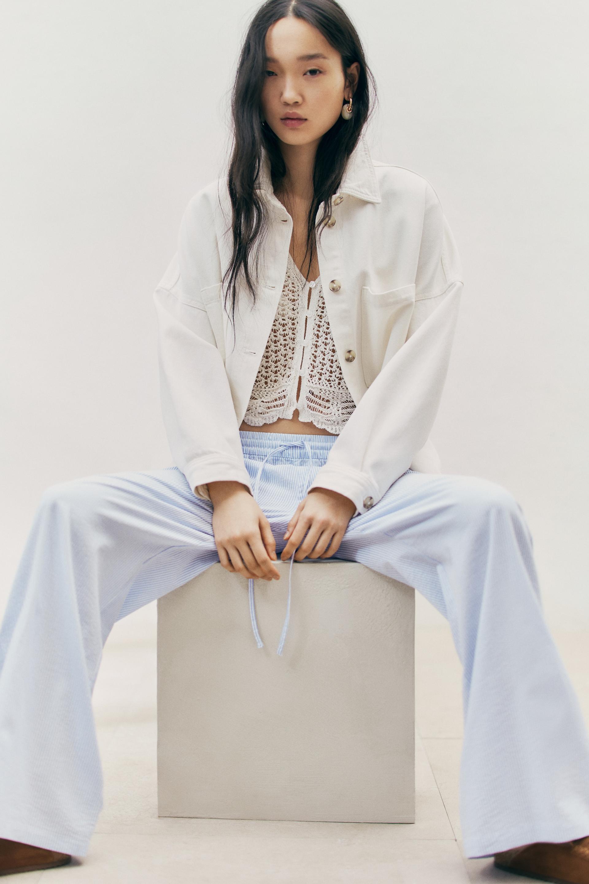 seersucker drawstring pants