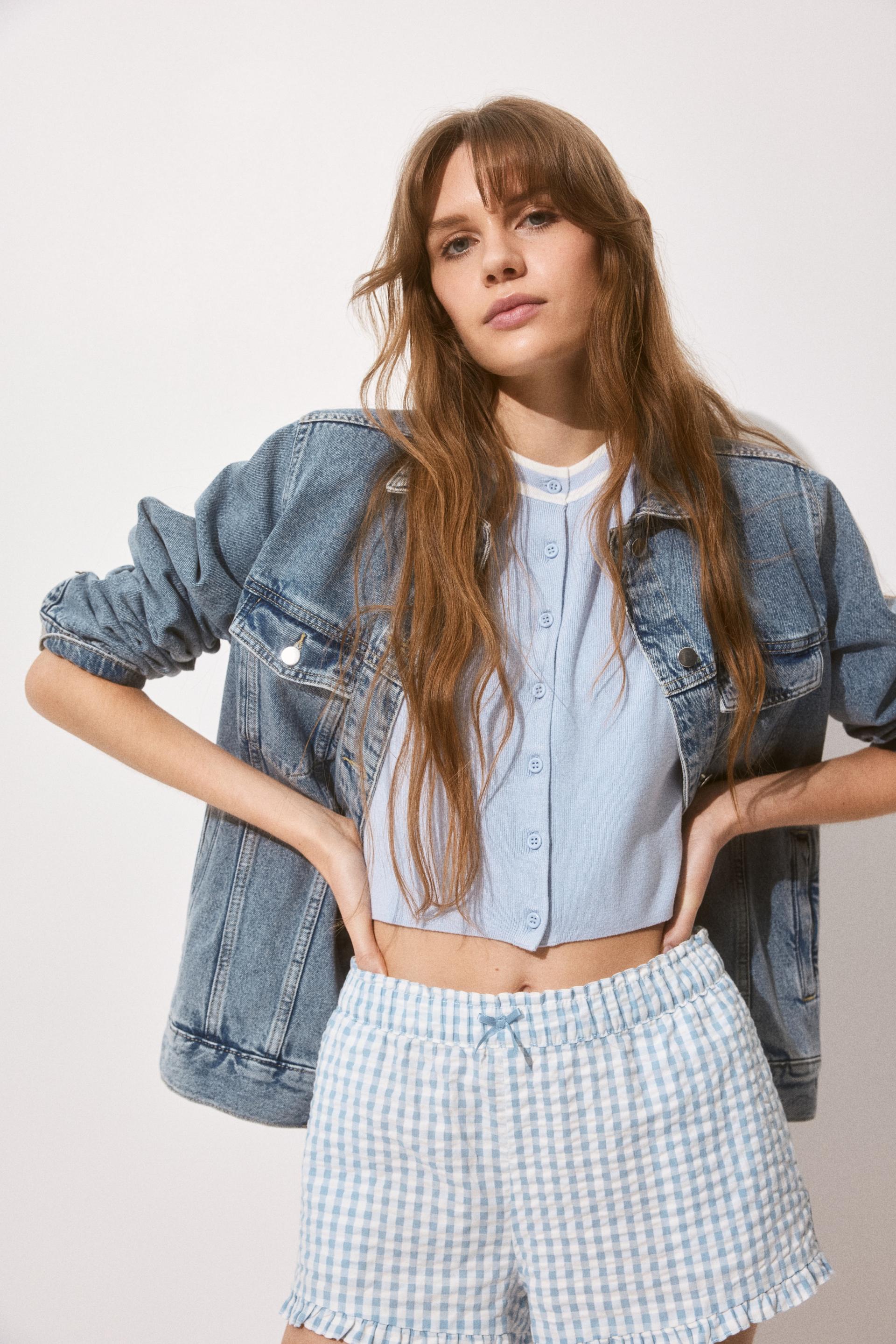 seersucker pull-on shorts