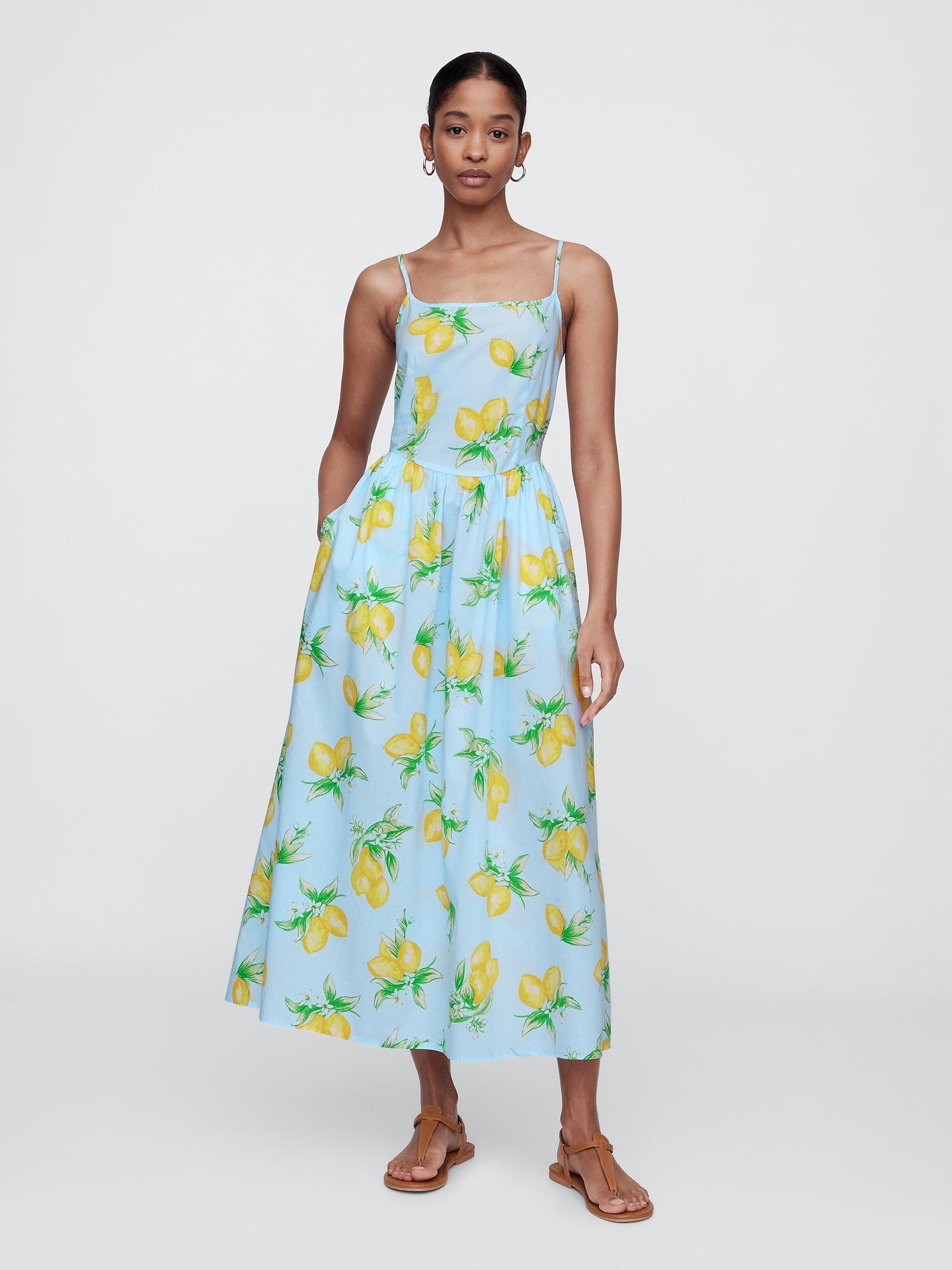 seersucker stripe midi dress