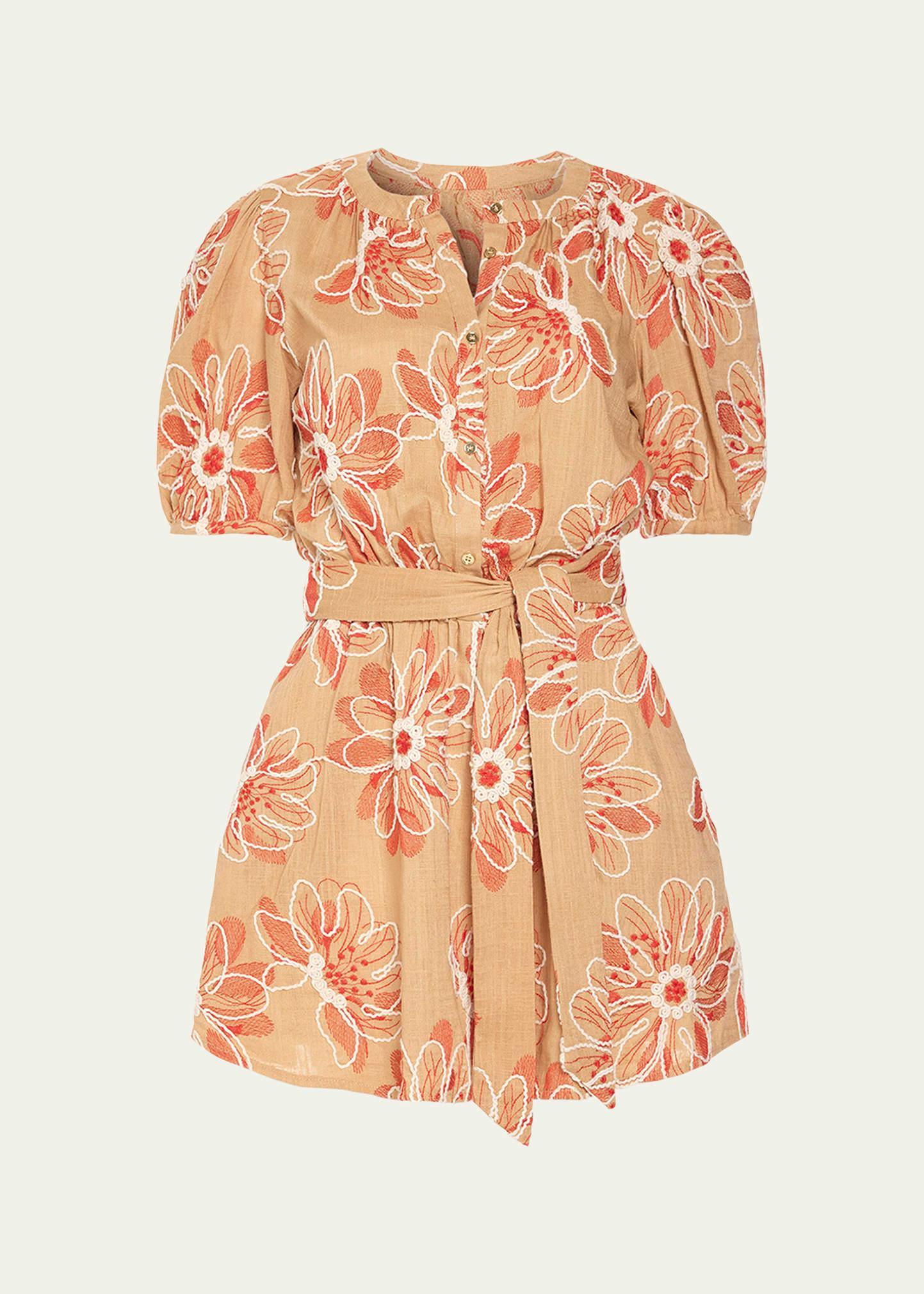 selby embroidered mini dress