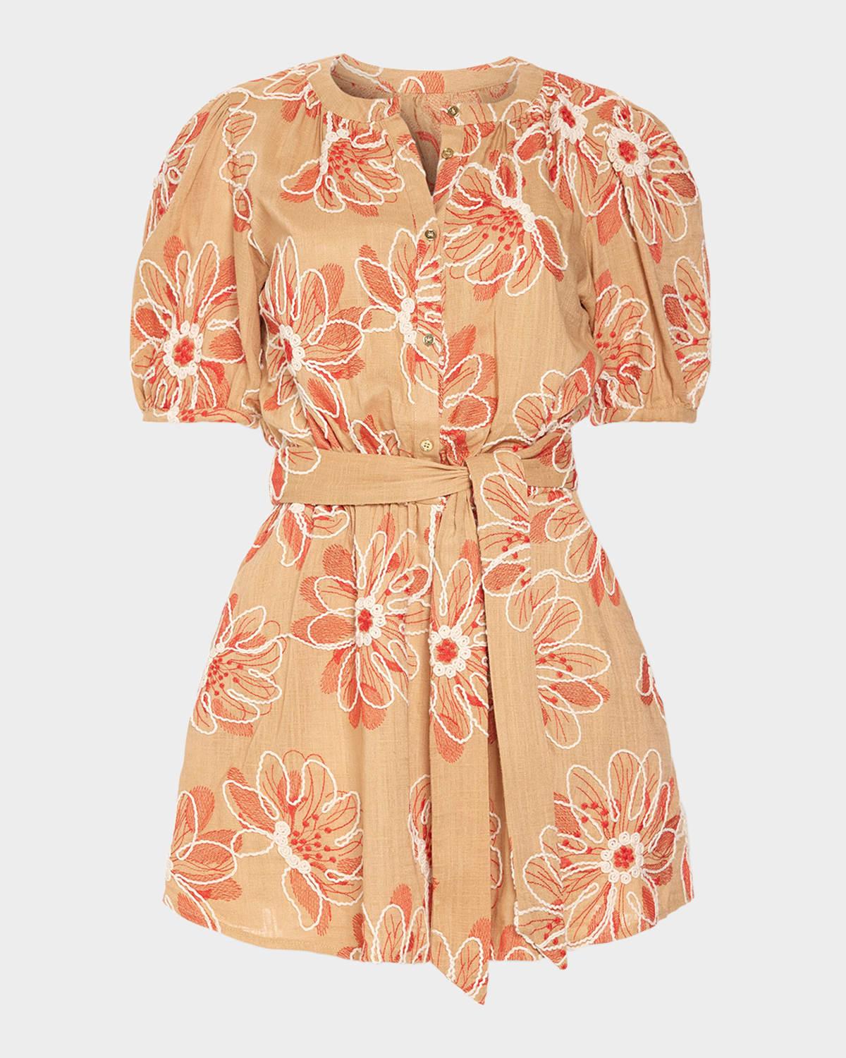 selby embroidered mini dress