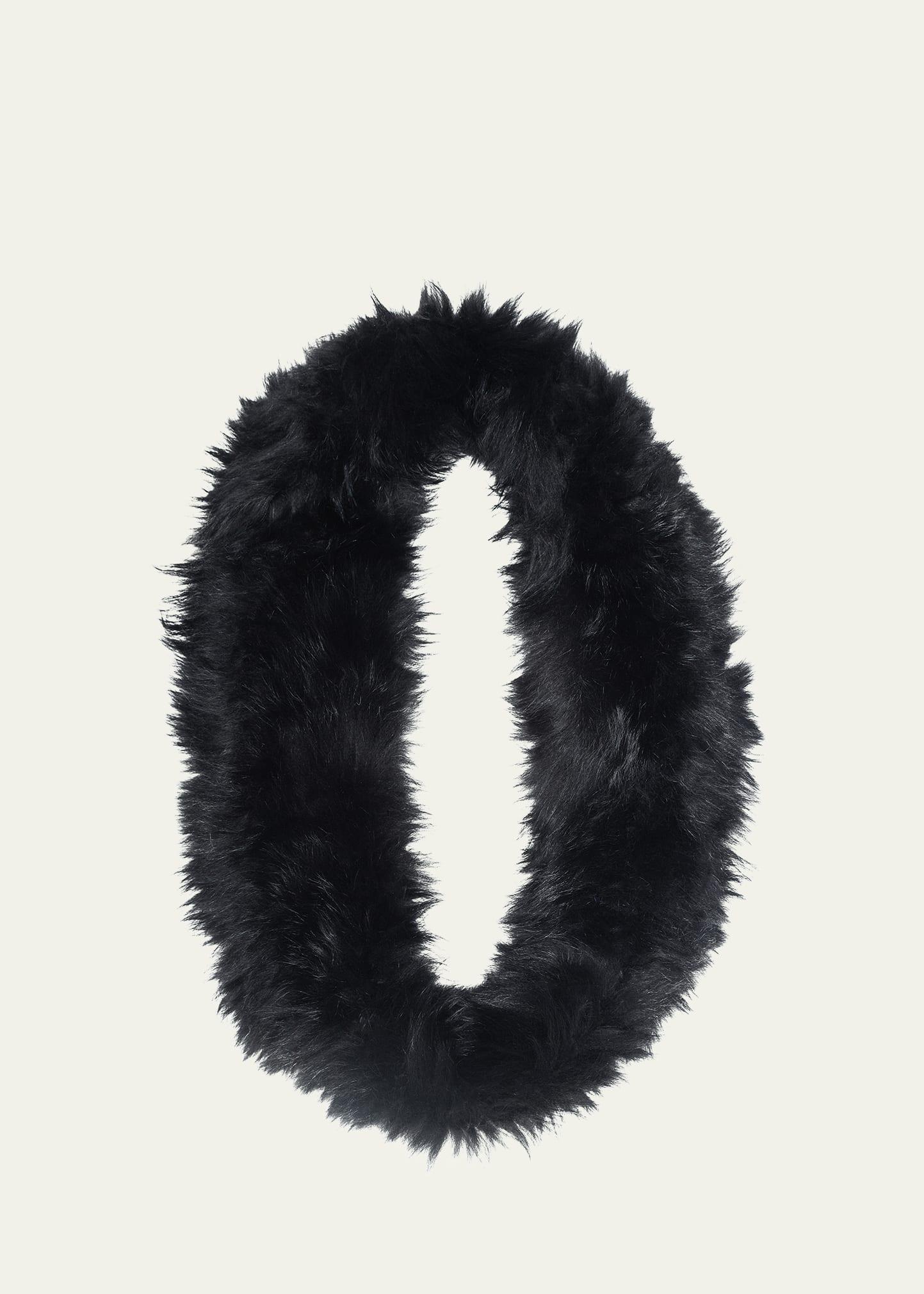 select lamb shearling infinity scarf
