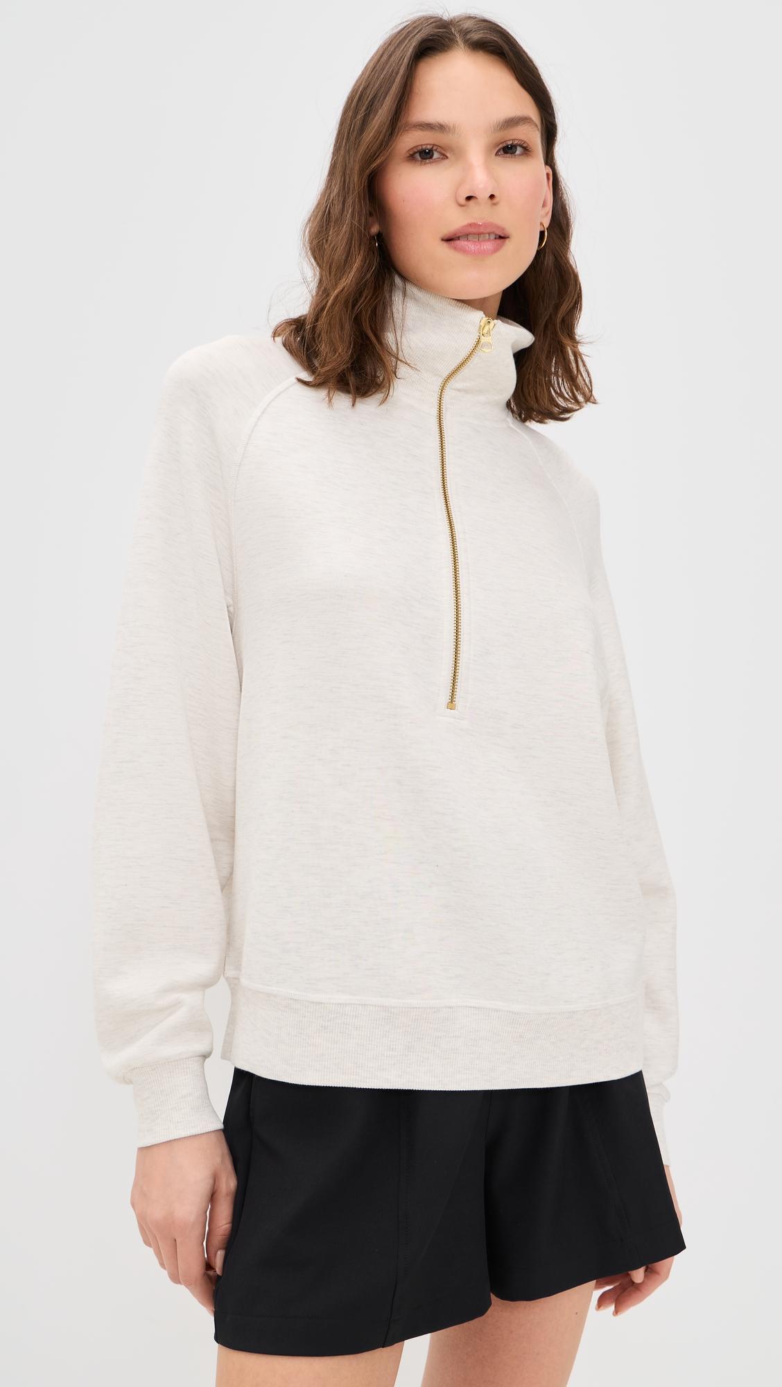 selene half zip marl pullover