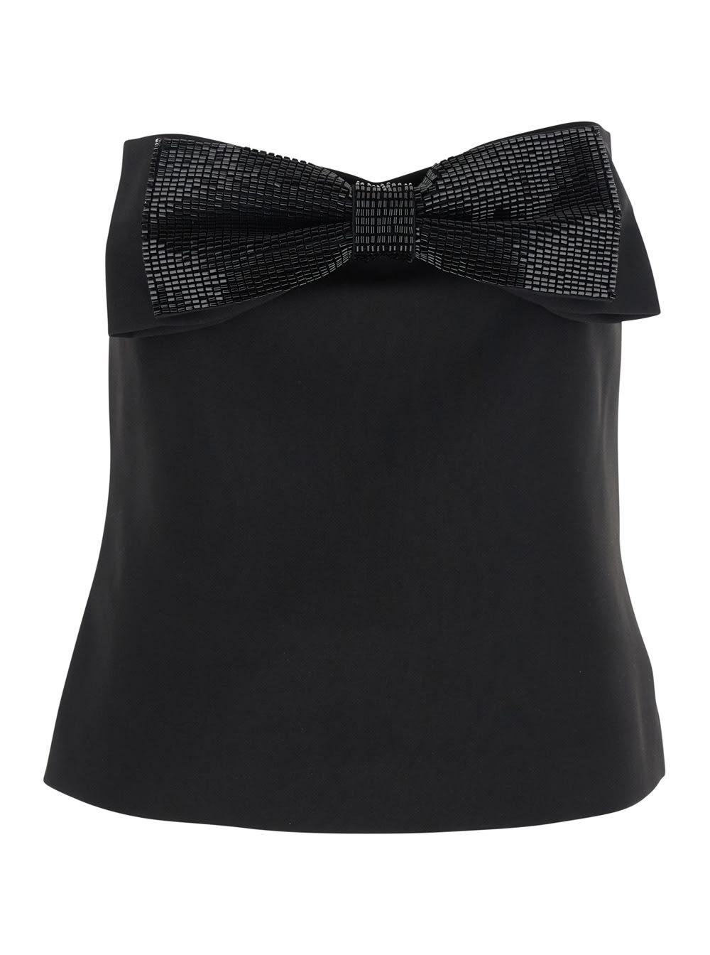 self-portrait bow bandeau top