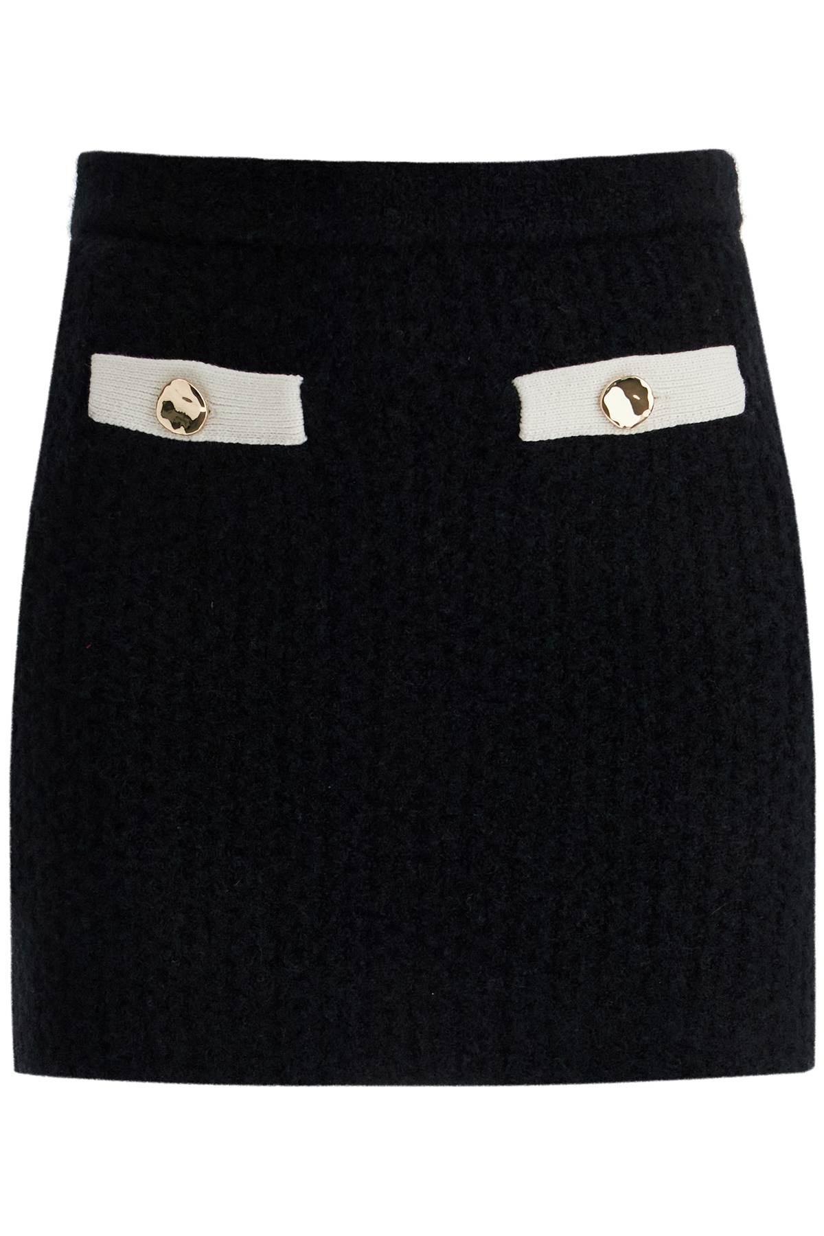 self-portrait cashmere mini skirt
