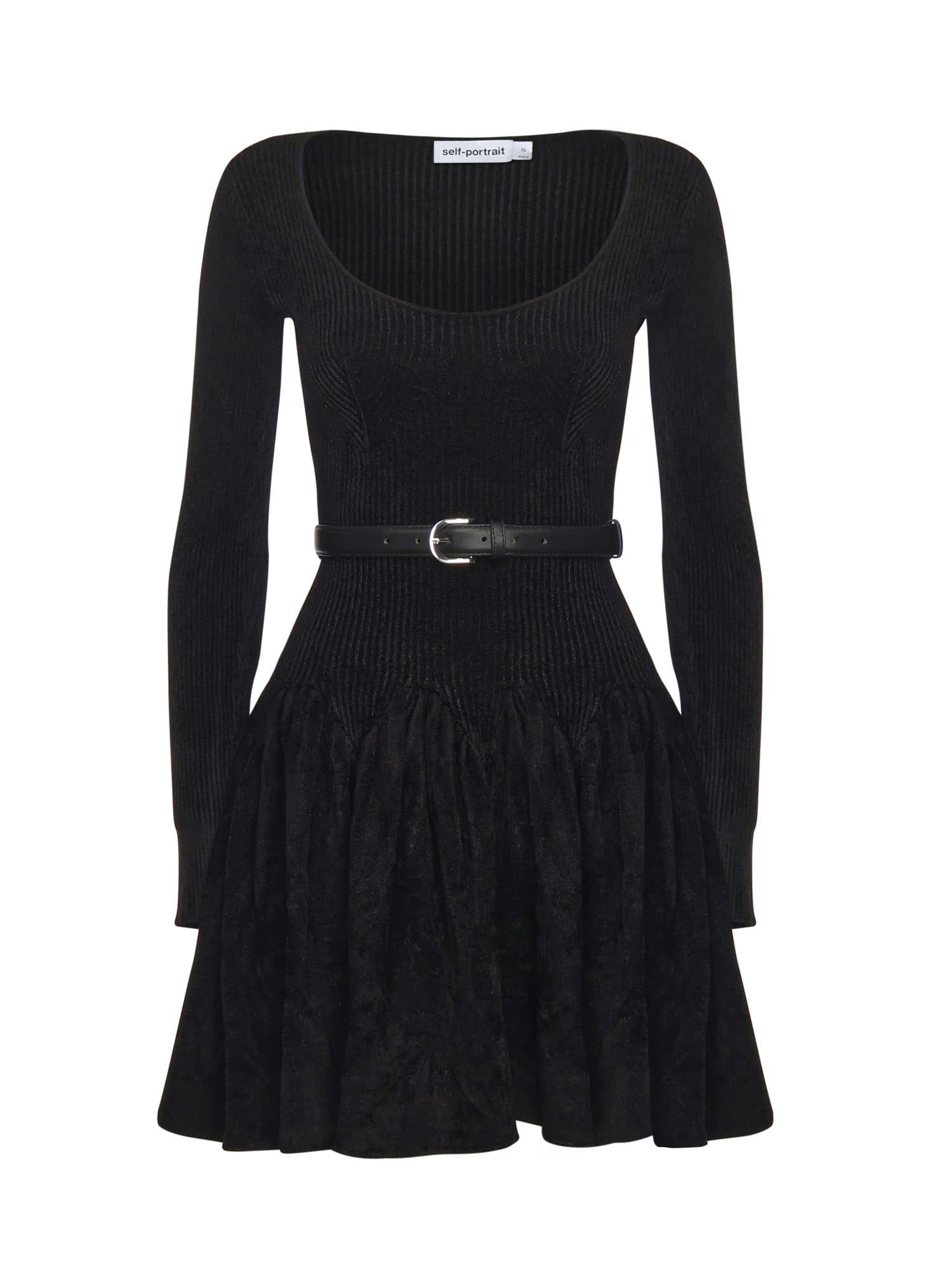 self-portrait chenille knit dress