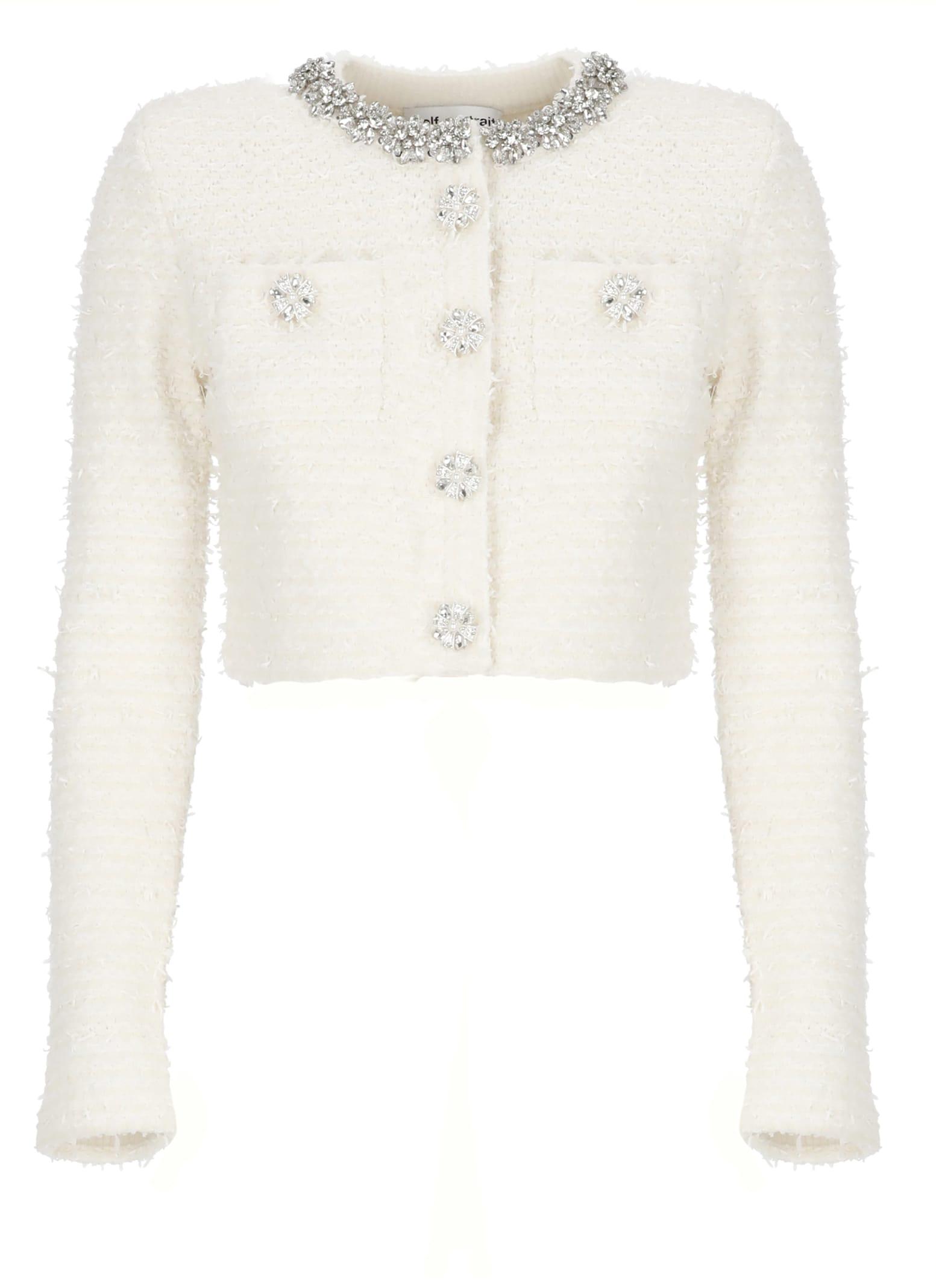 self-portrait cotton blend cardigan