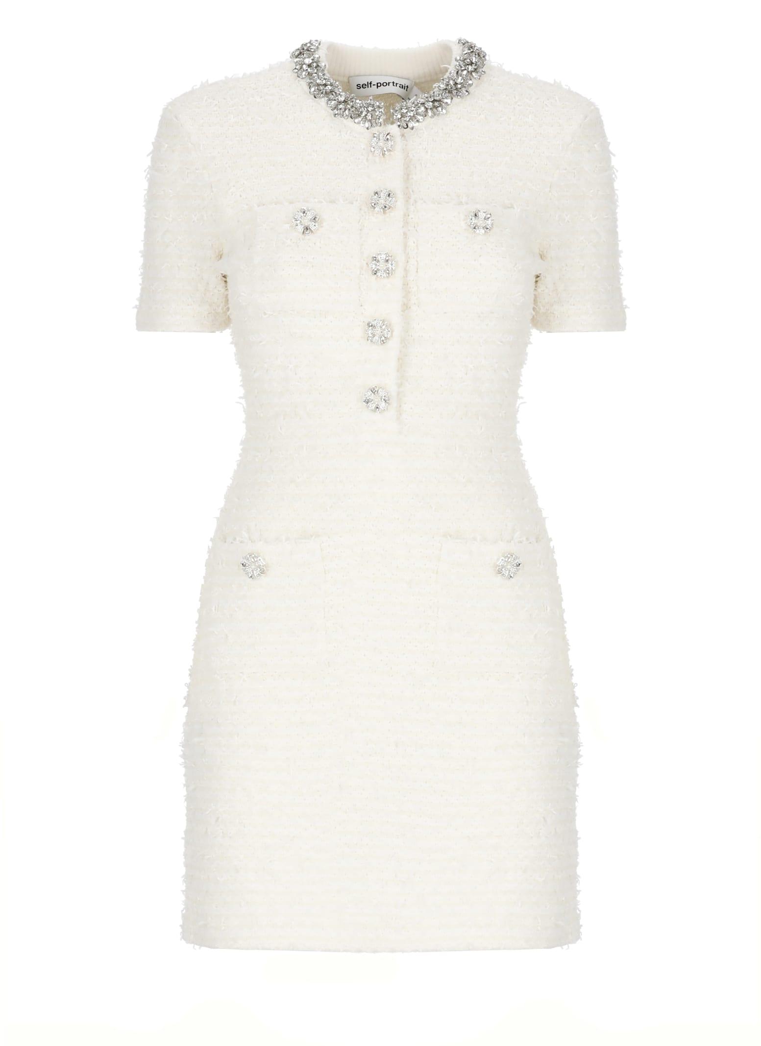 self-portrait cotton blend dress