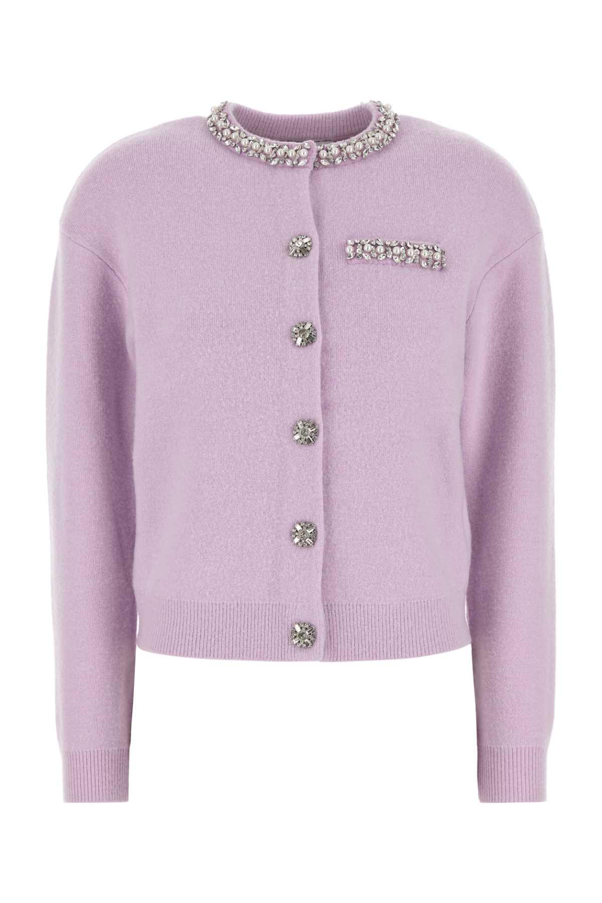 self-portrait crystal trim cardigan