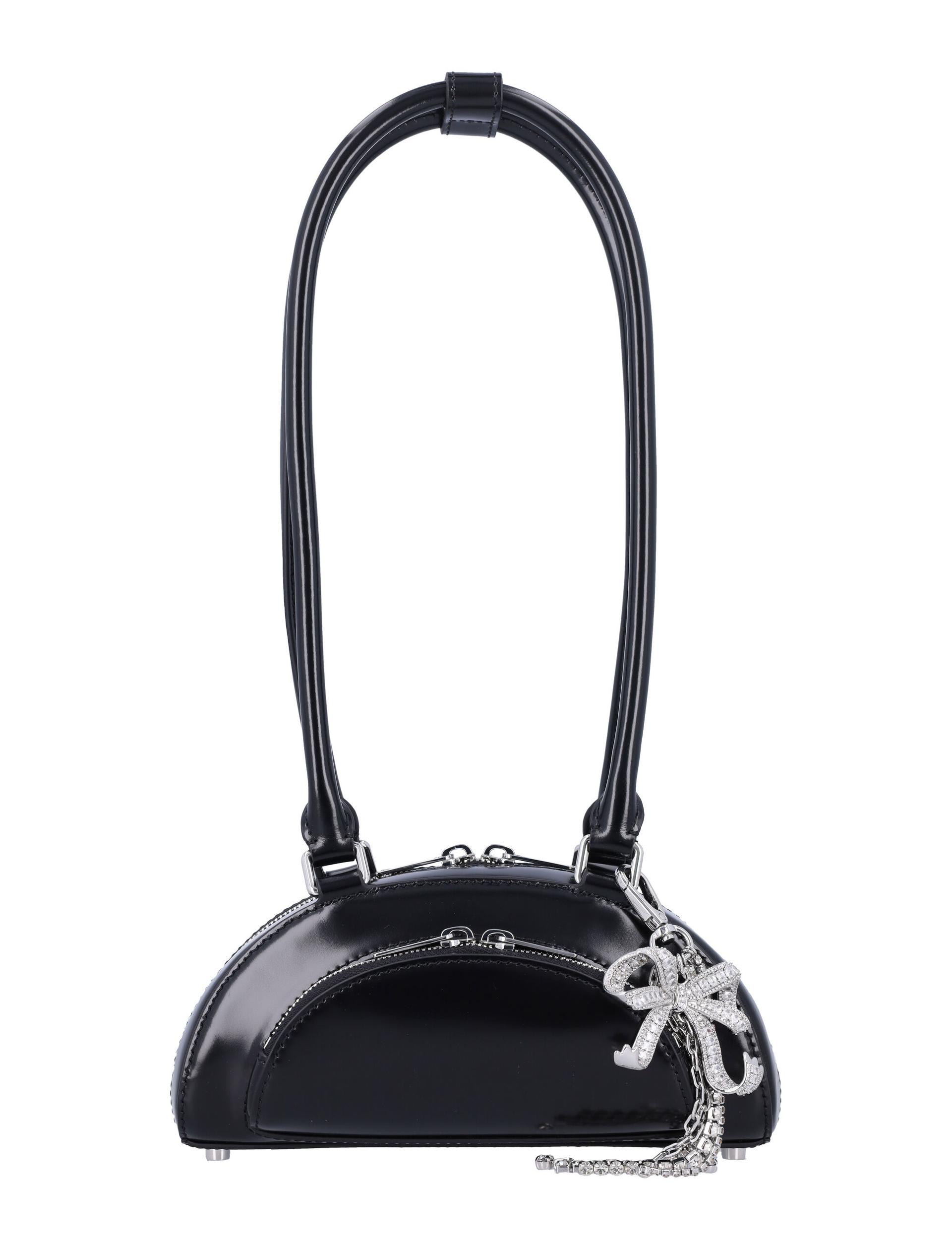 self-portrait curved charm mini shoulder bag black outer - women