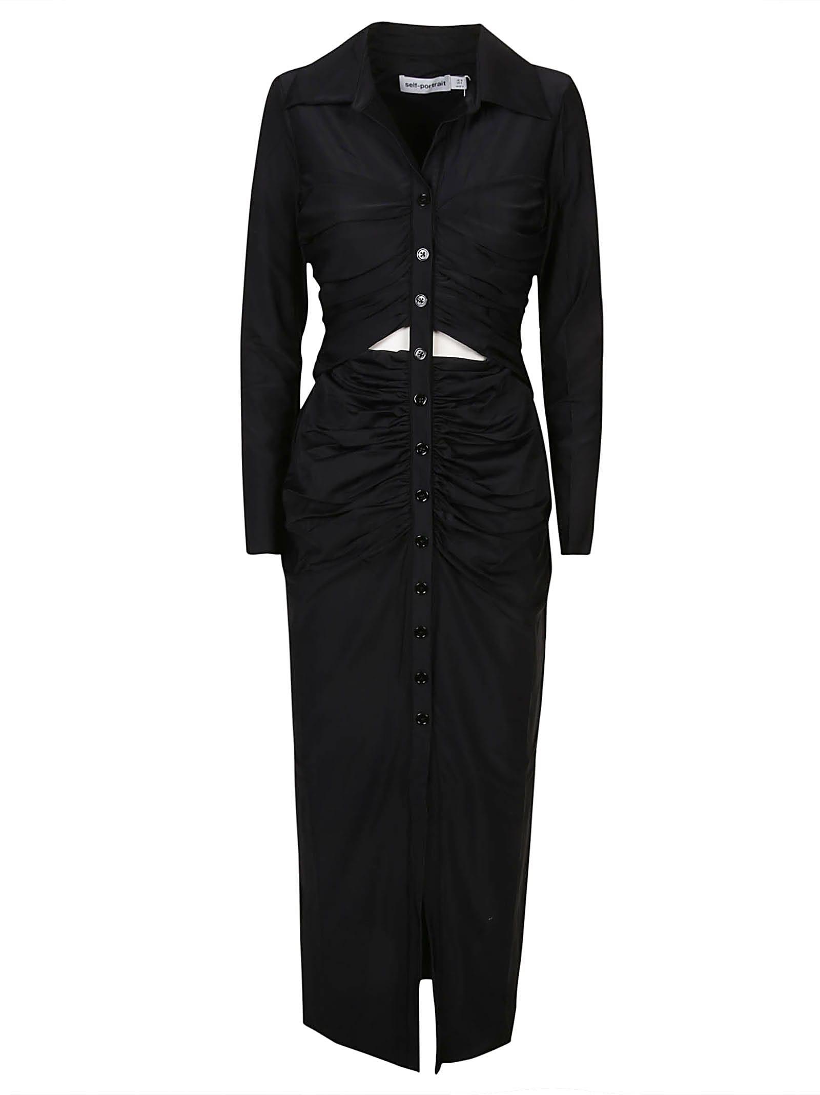 self-portrait cut out midi dress