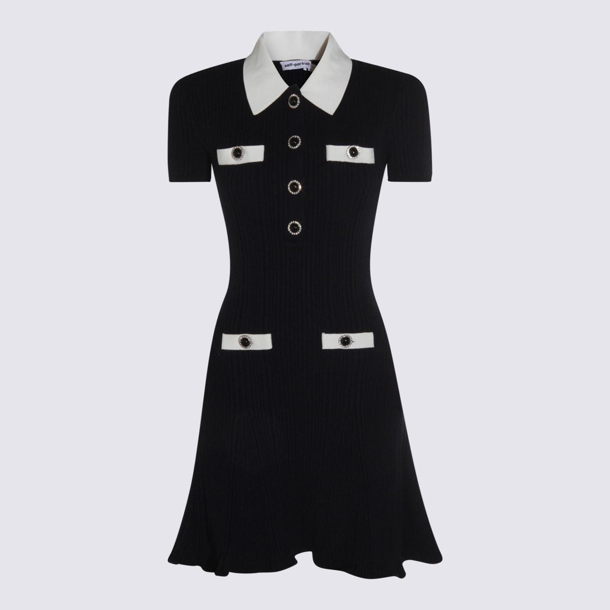 self-portrait dark blue mini dress