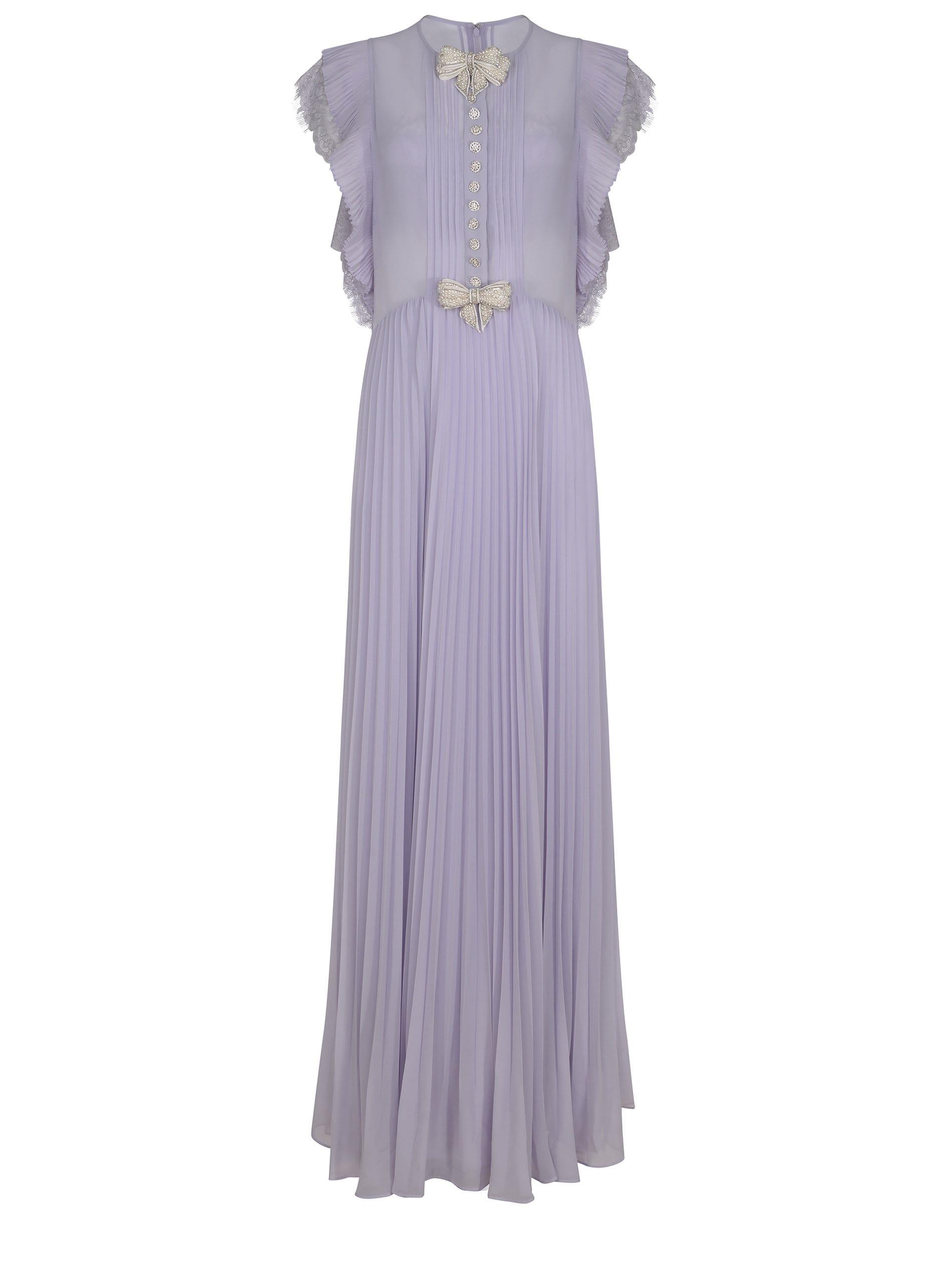 self-portrait dress made of polyester.